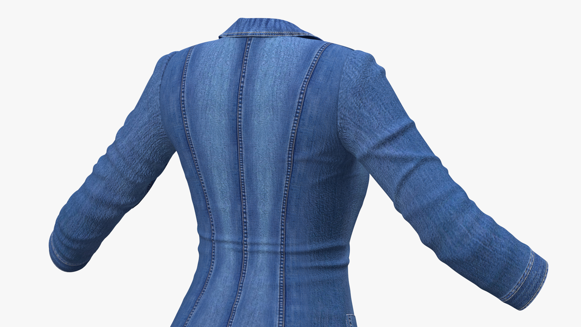 3D model Women's Urban Style Clothes with Denim Jacket