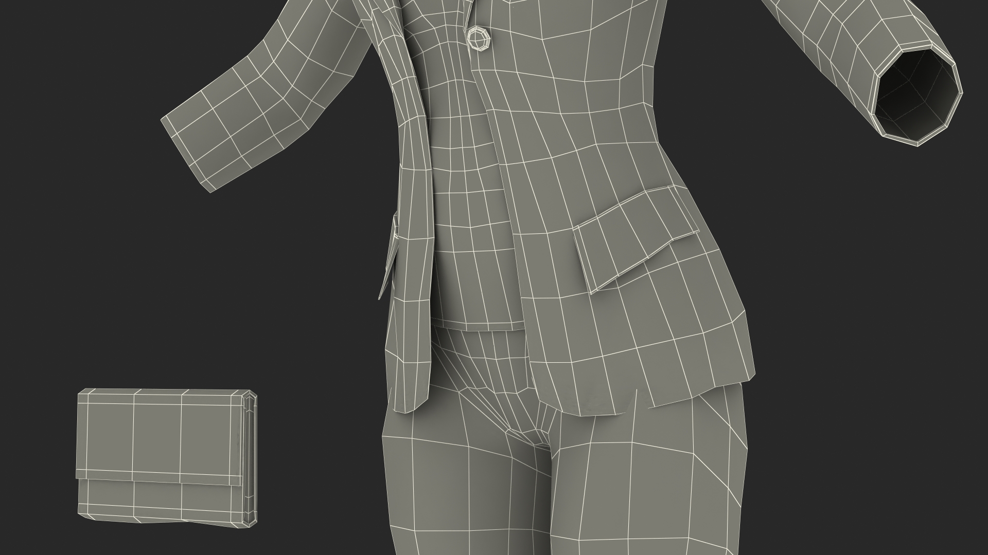 3D model Women's Urban Style Clothes with Denim Jacket