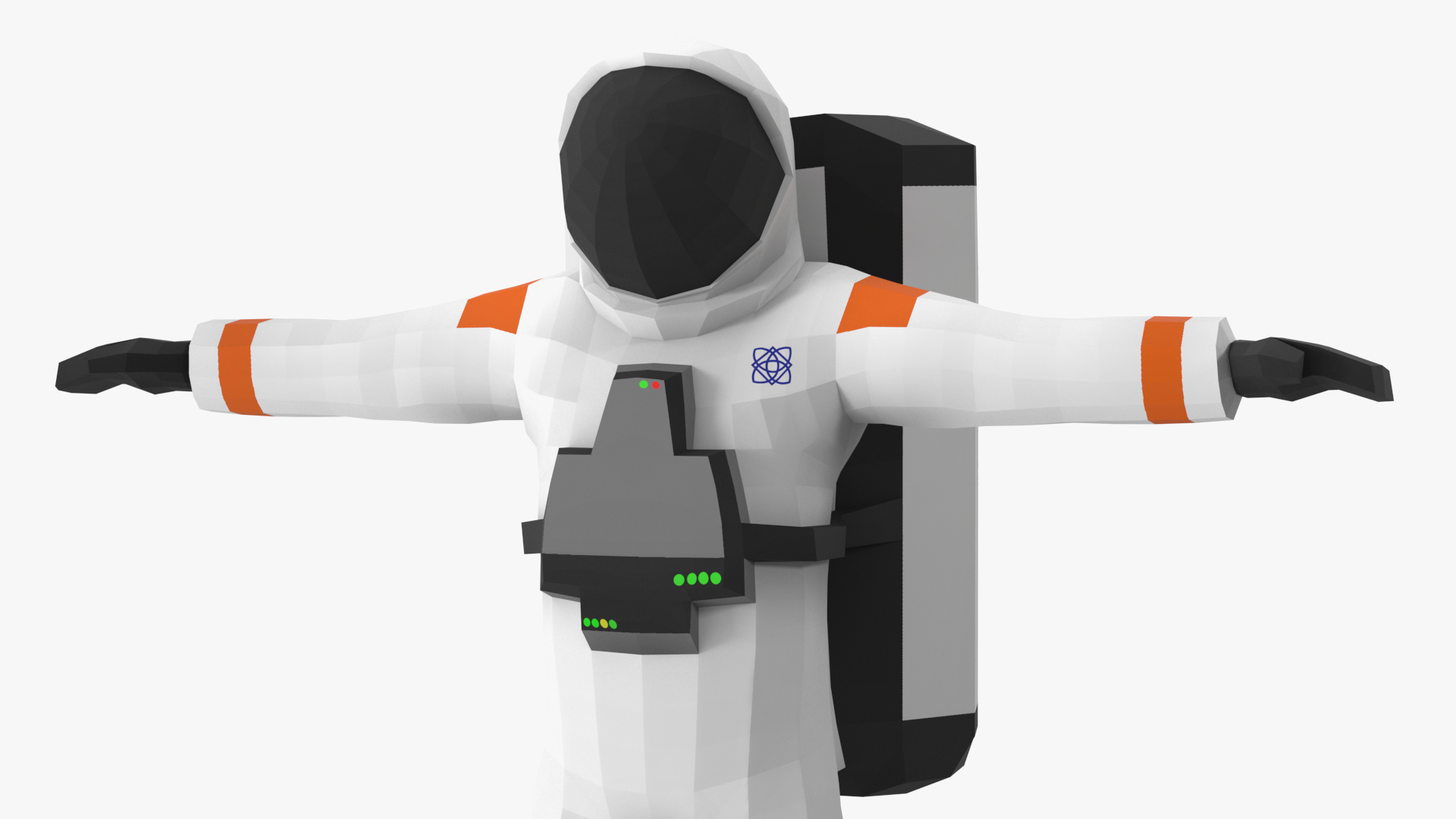 Astronaut Low Poly Rigged for Maya 3D model