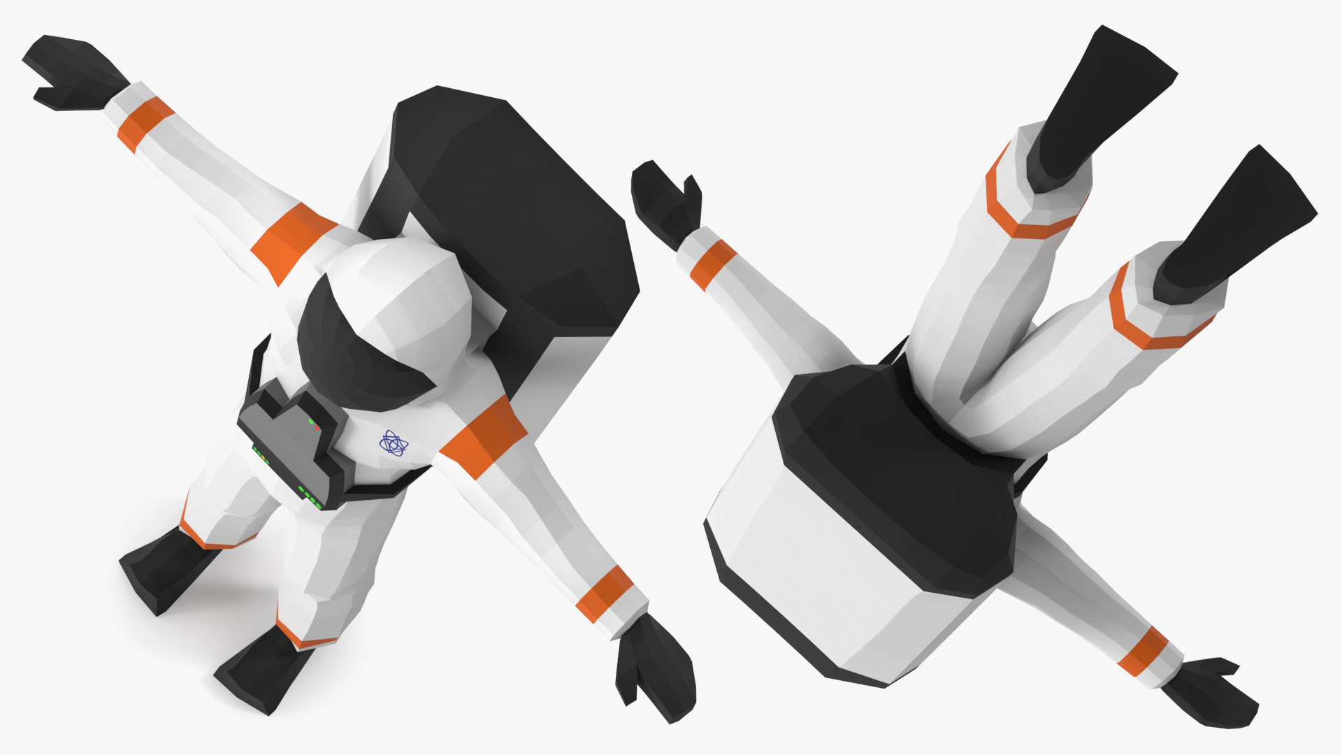 Astronaut Low Poly Rigged for Maya 3D model