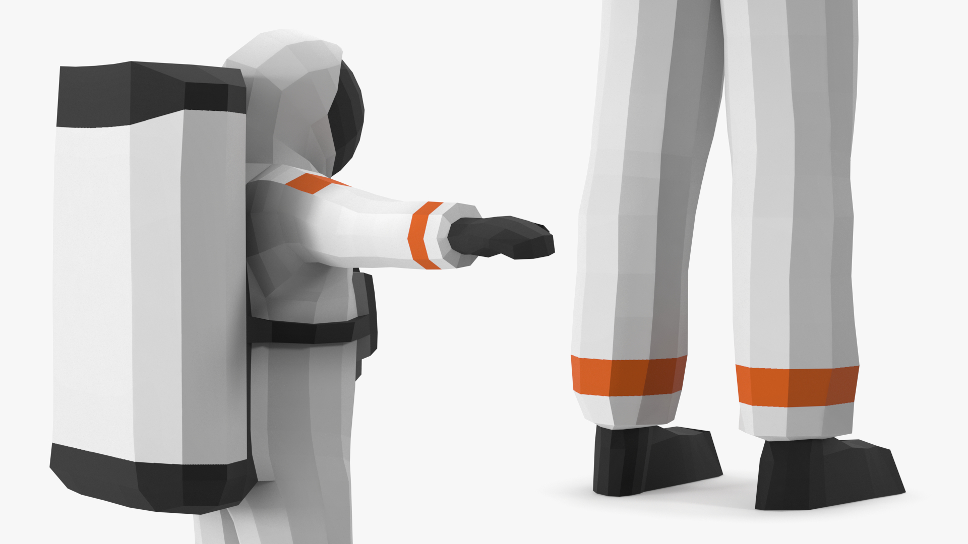 Astronaut Low Poly Rigged for Maya 3D model