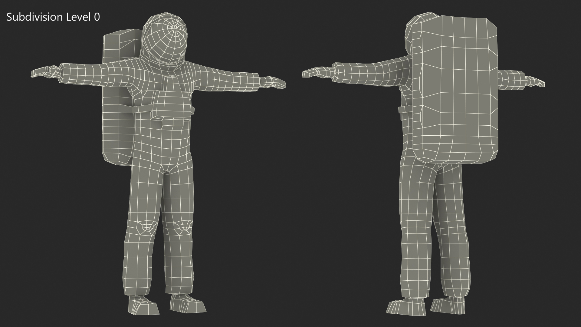 Astronaut Low Poly Rigged for Maya 3D model