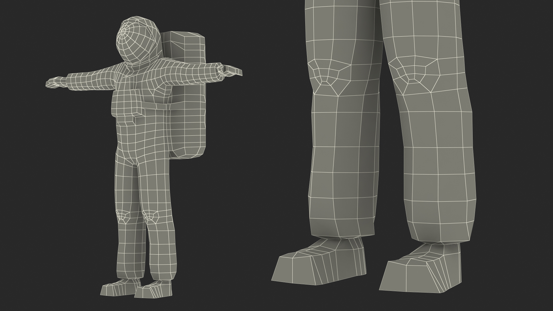 Astronaut Low Poly Rigged for Maya 3D model
