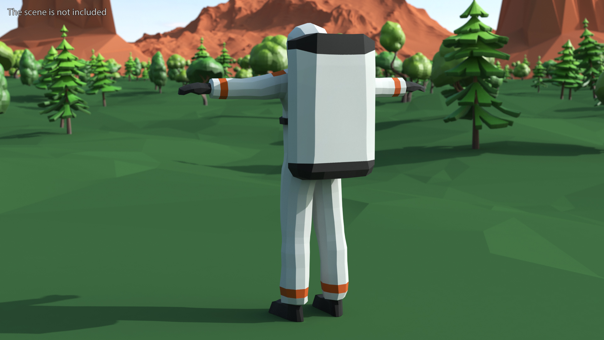 Astronaut Low Poly Rigged for Maya 3D model