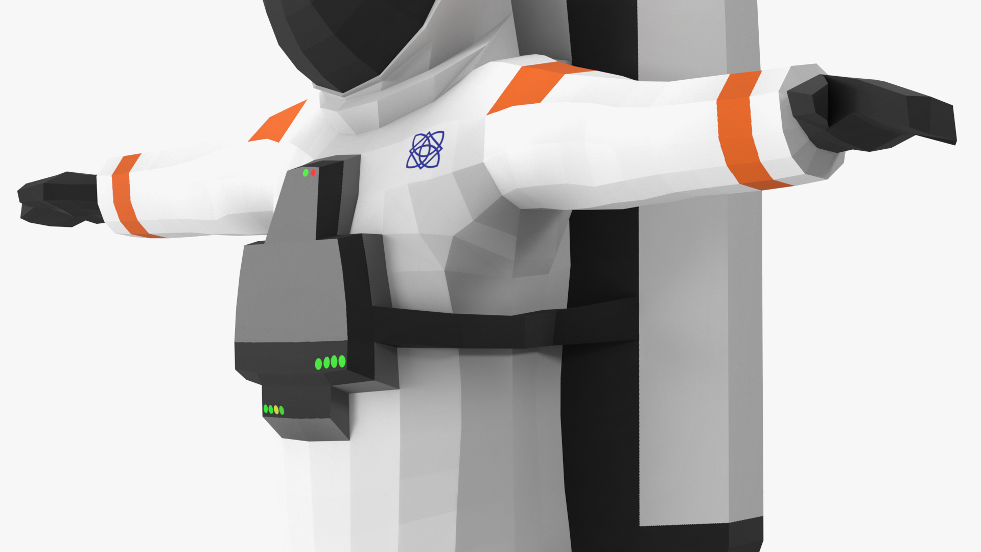 Astronaut Low Poly Rigged for Maya 3D model
