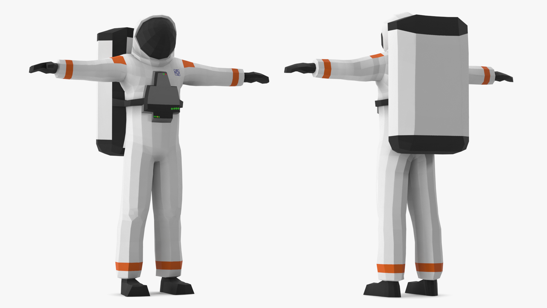 Astronaut Low Poly Rigged for Maya 3D model
