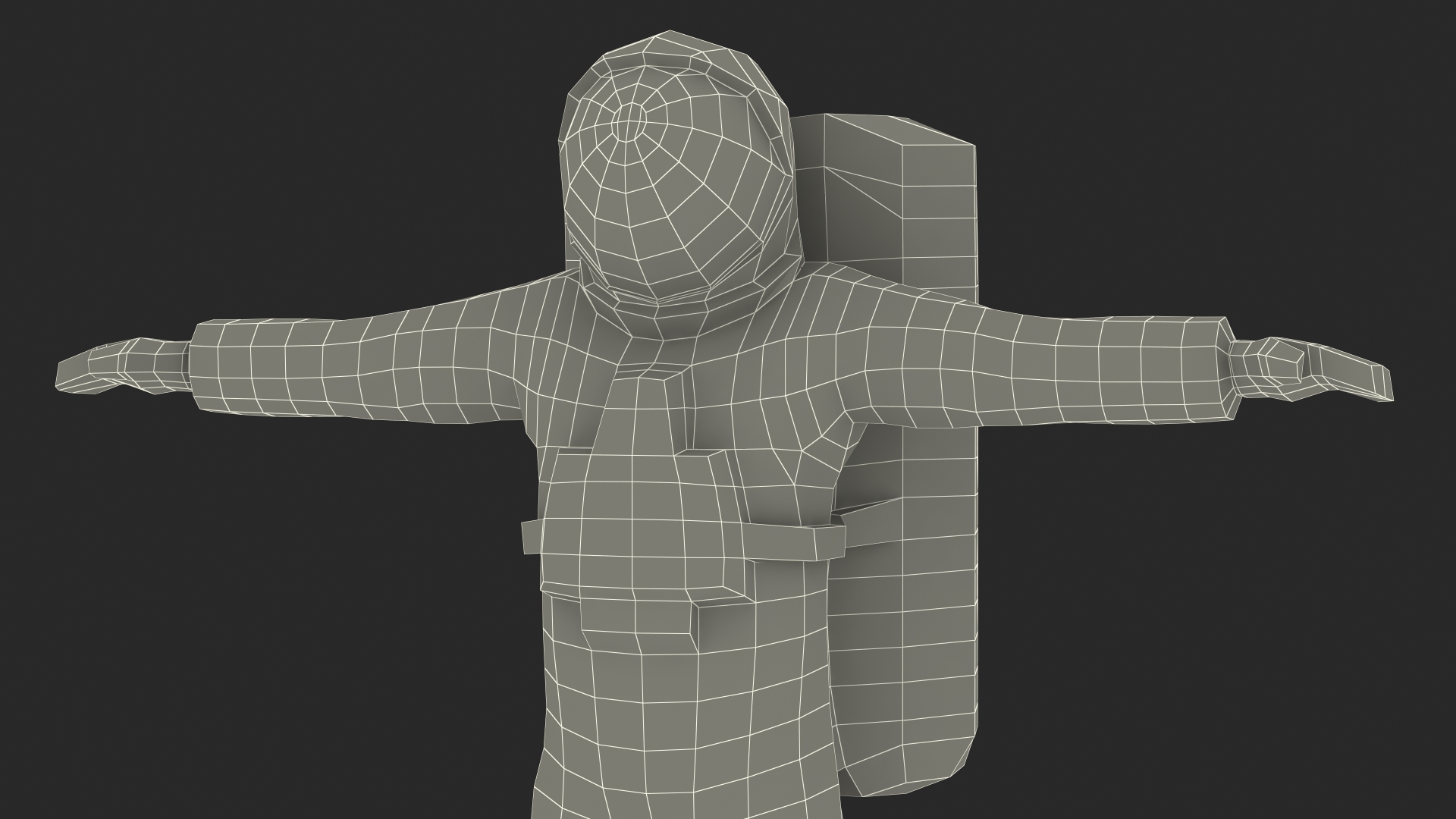 Astronaut Low Poly Rigged for Maya 3D model