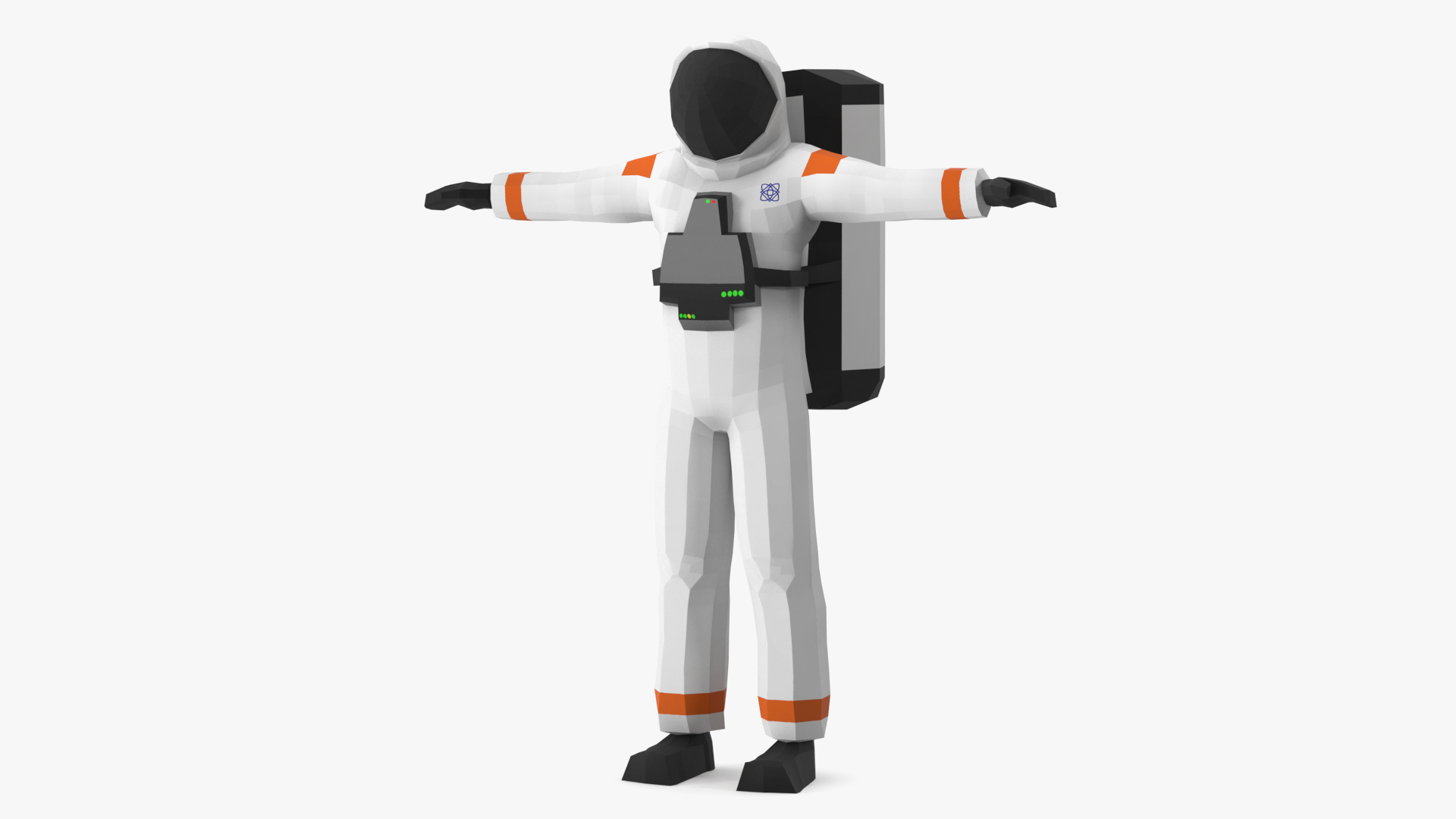 Astronaut Low Poly Rigged for Maya 3D model