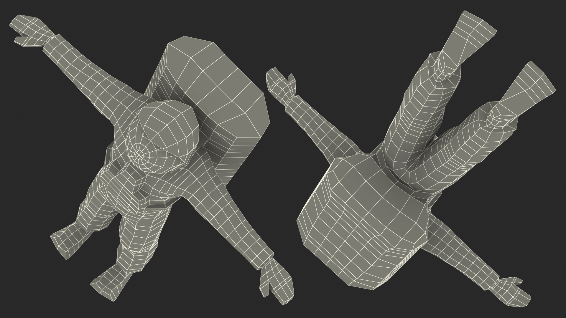 Astronaut Low Poly Rigged for Maya 3D model