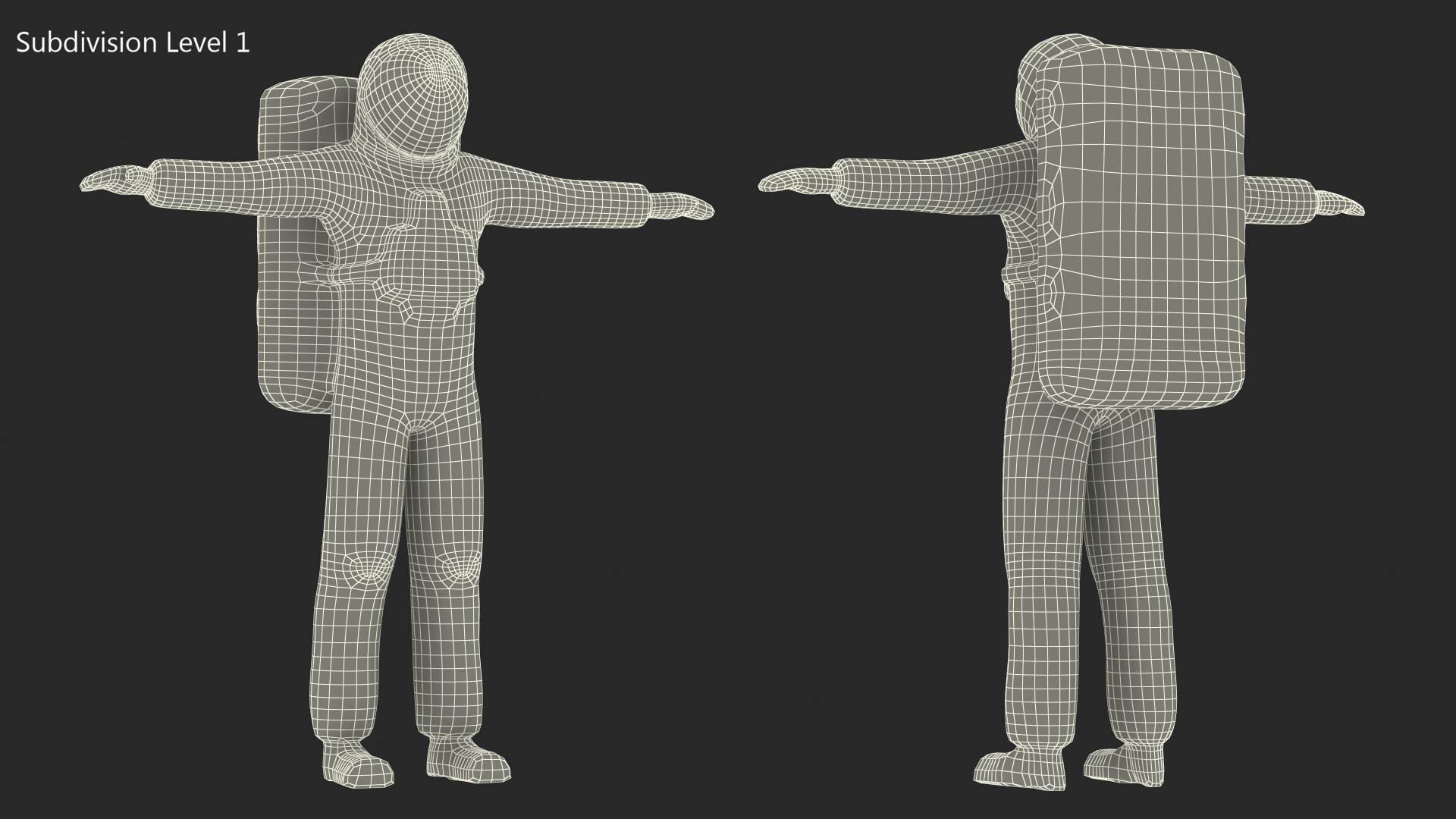 Astronaut Low Poly Rigged for Maya 3D model
