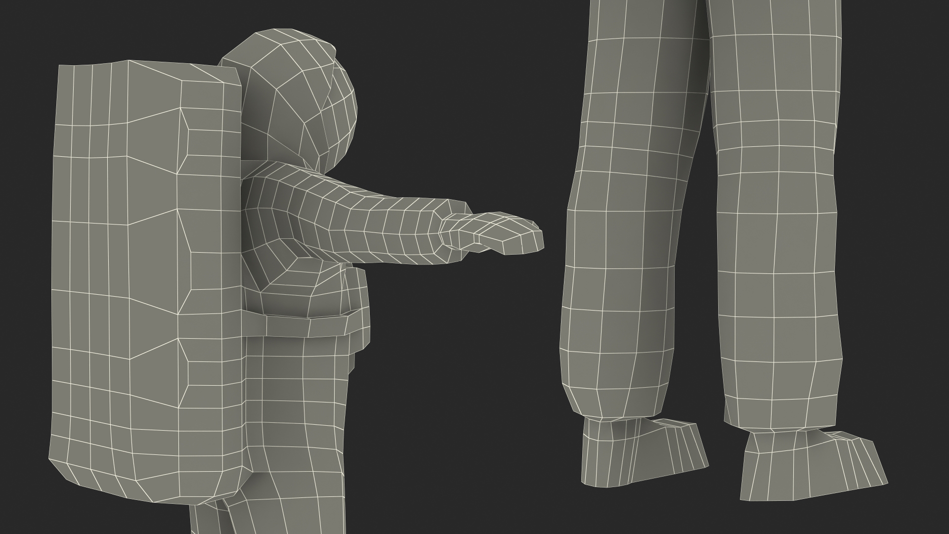 Astronaut Low Poly Rigged for Maya 3D model