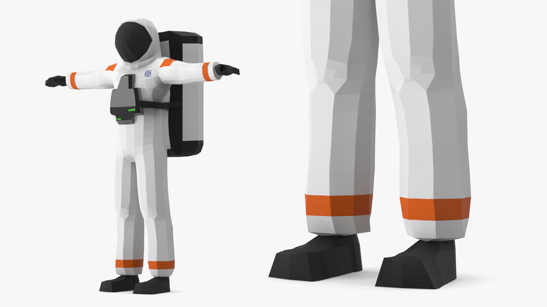 Astronaut Low Poly Rigged for Maya 3D model
