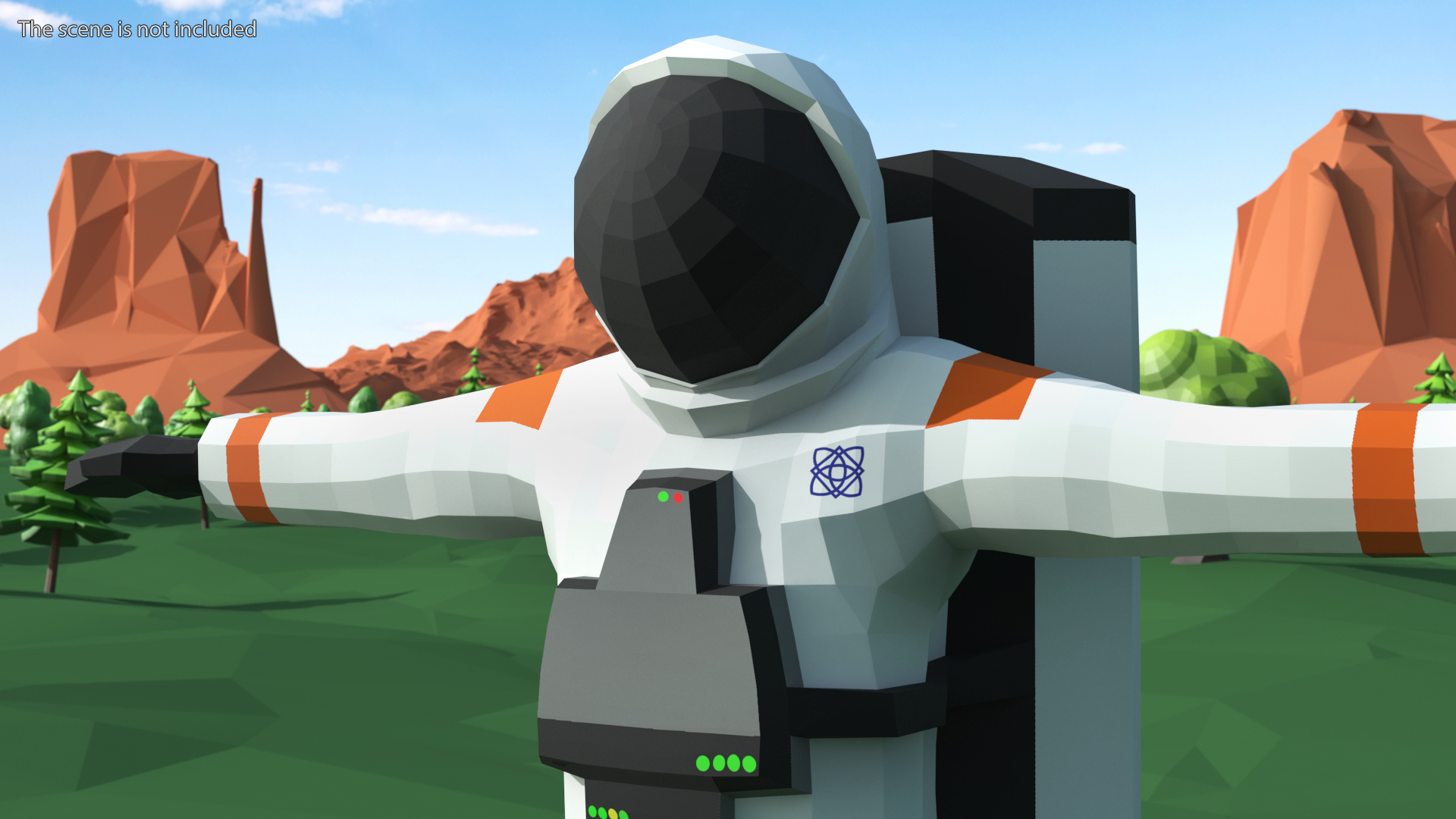 Astronaut Low Poly Rigged for Maya 3D model