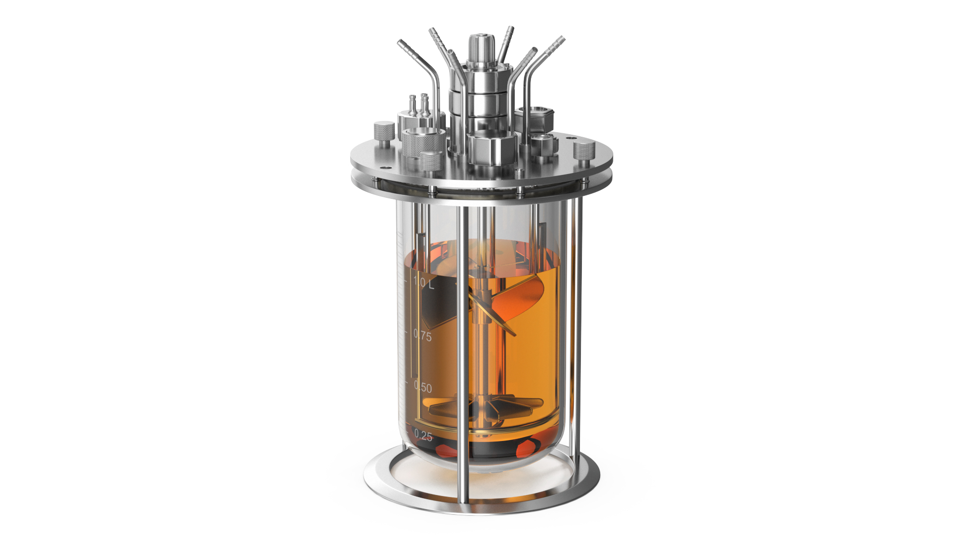 Small Glass Bioreactor 3D