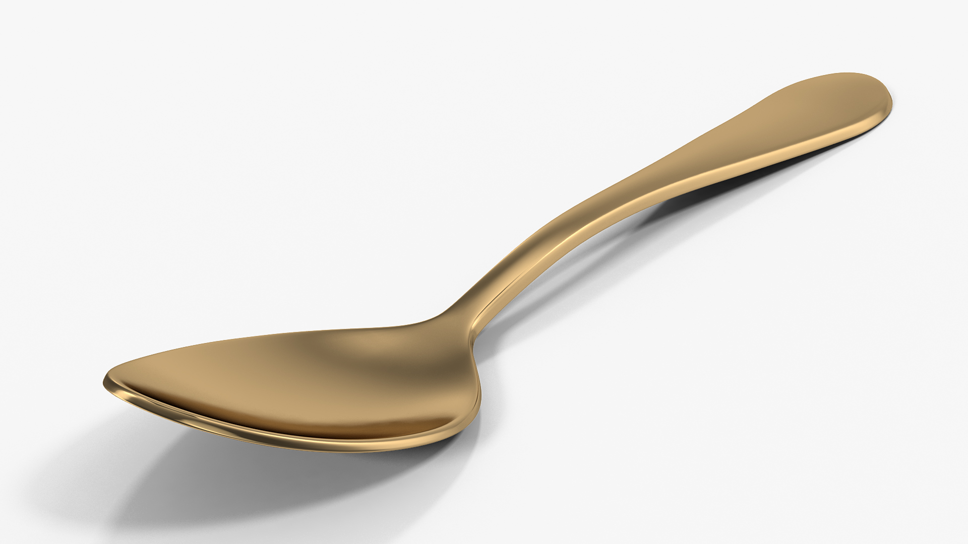 3D model Golden Dessert Spoon