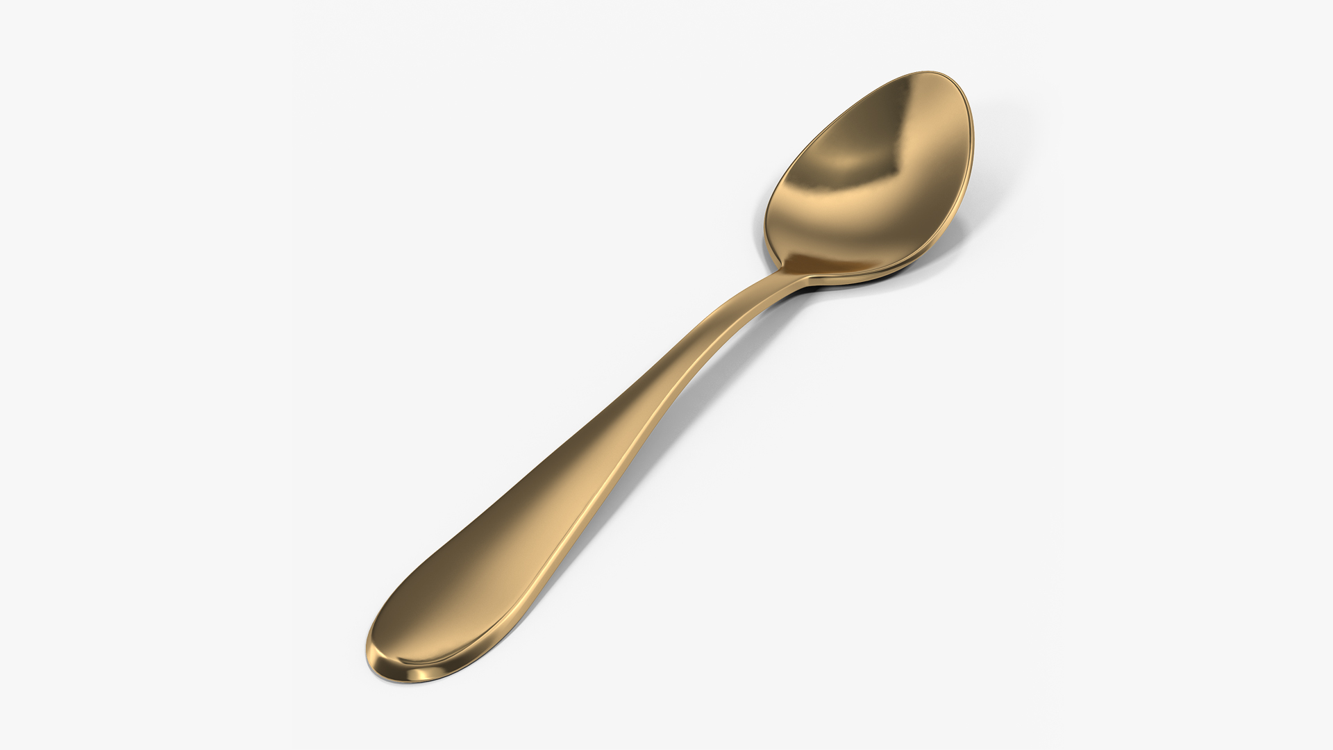 3D model Golden Dessert Spoon