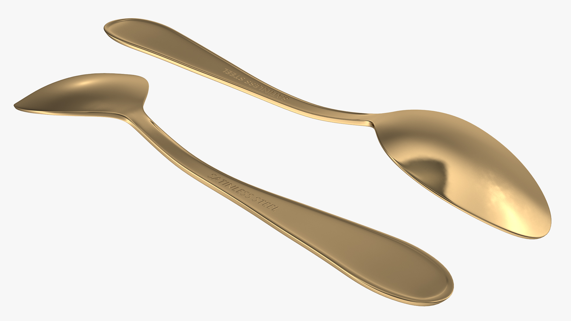 3D model Golden Dessert Spoon