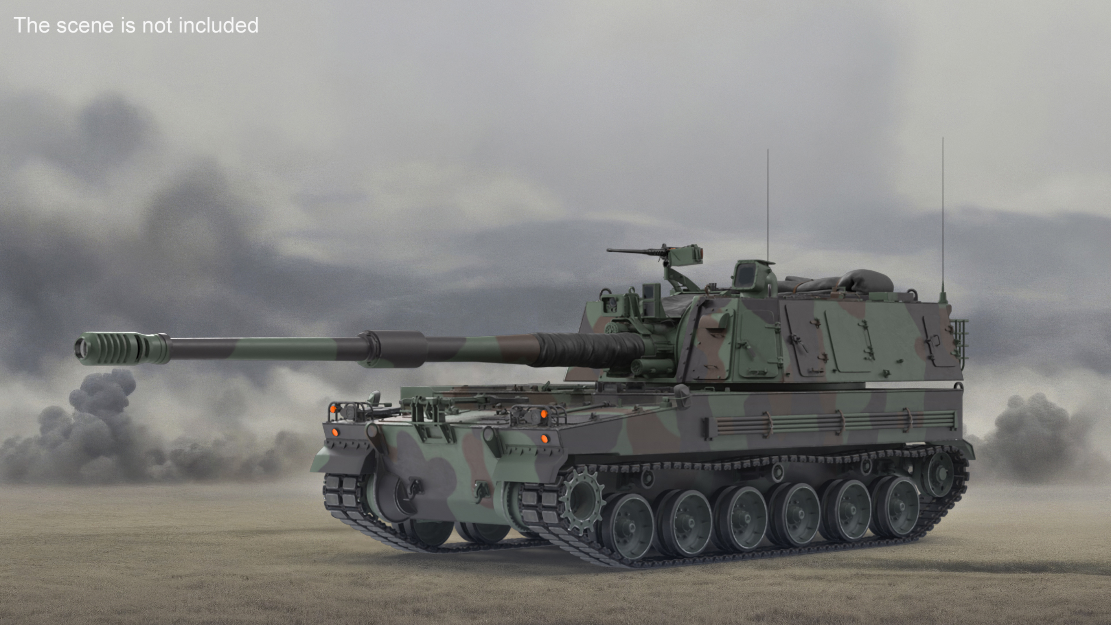 3D model K9 Thunder Howitzer Rigged for Cinema 4D