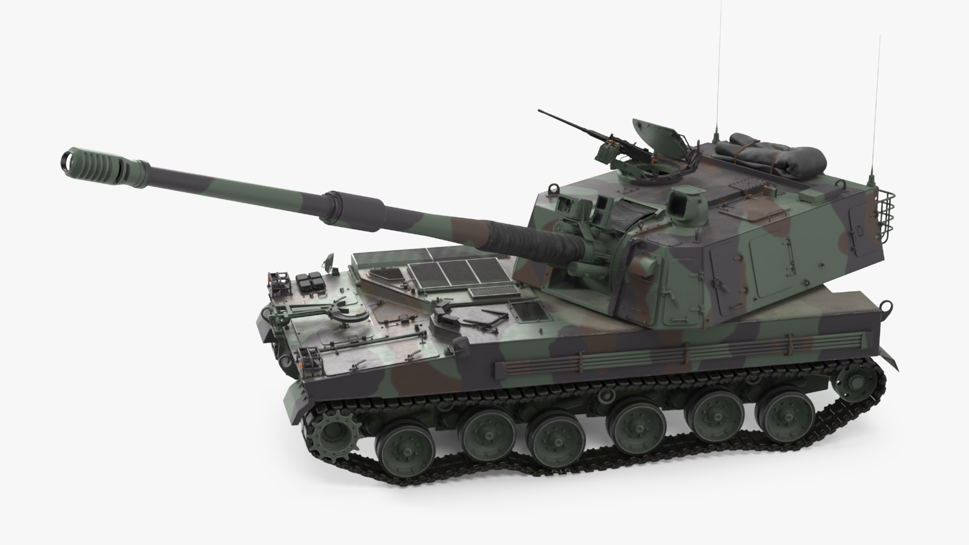 3D model K9 Thunder Howitzer Rigged for Cinema 4D