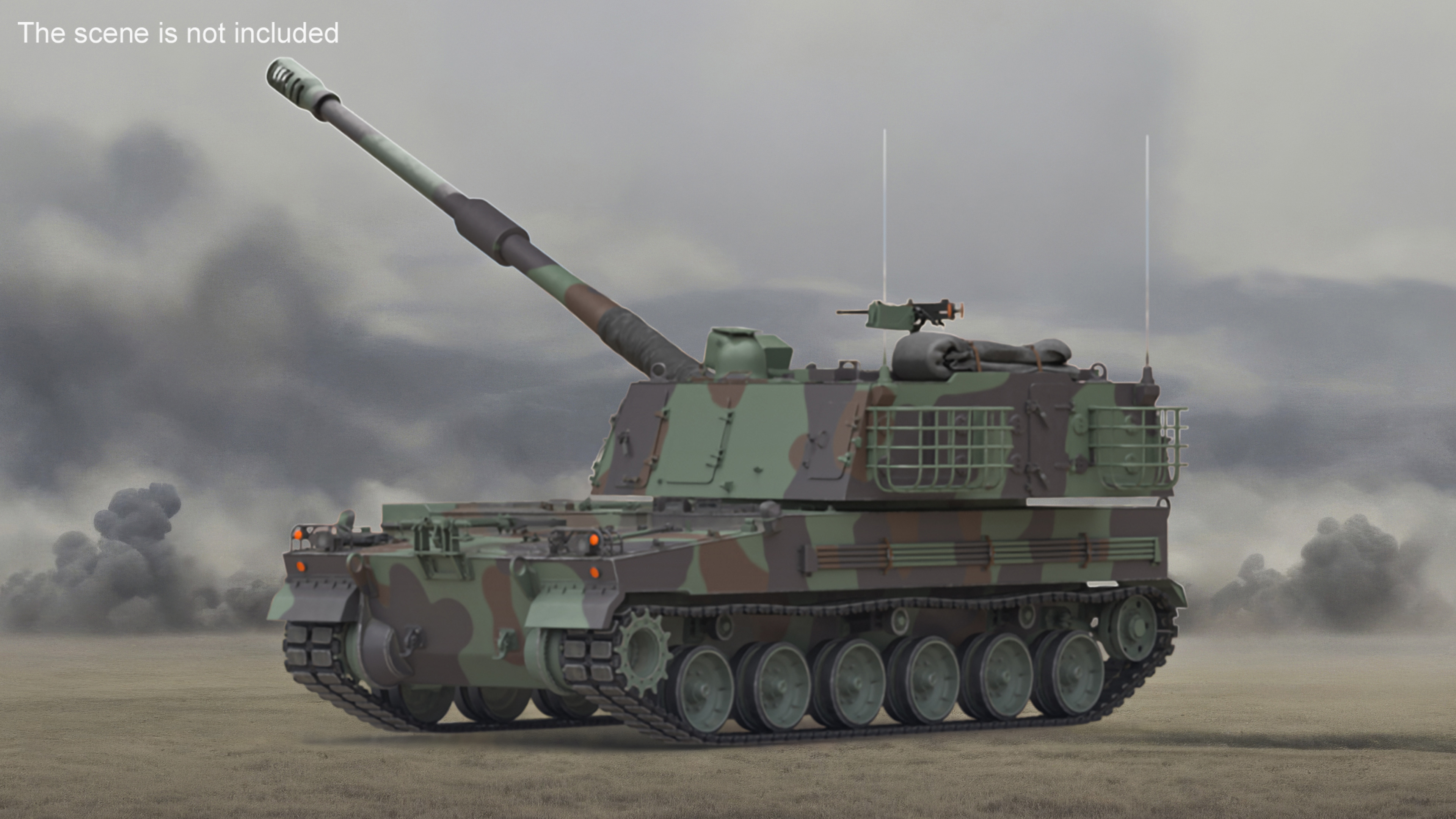 3D model K9 Thunder Howitzer Rigged for Cinema 4D