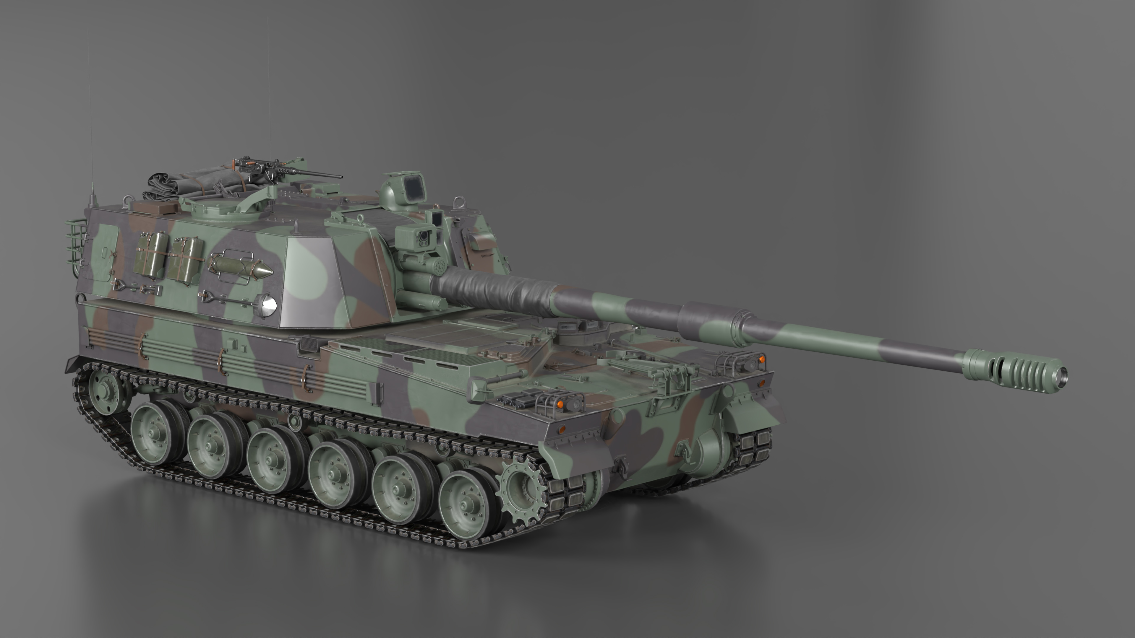 3D model K9 Thunder Howitzer Rigged for Cinema 4D
