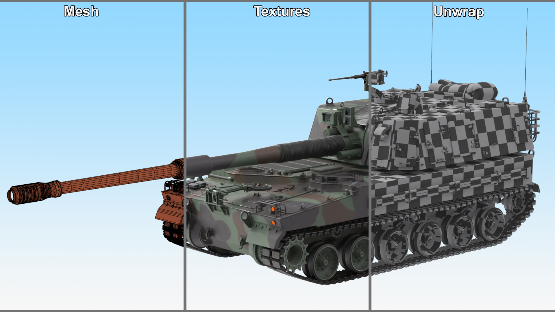 3D model K9 Thunder Howitzer Rigged for Cinema 4D