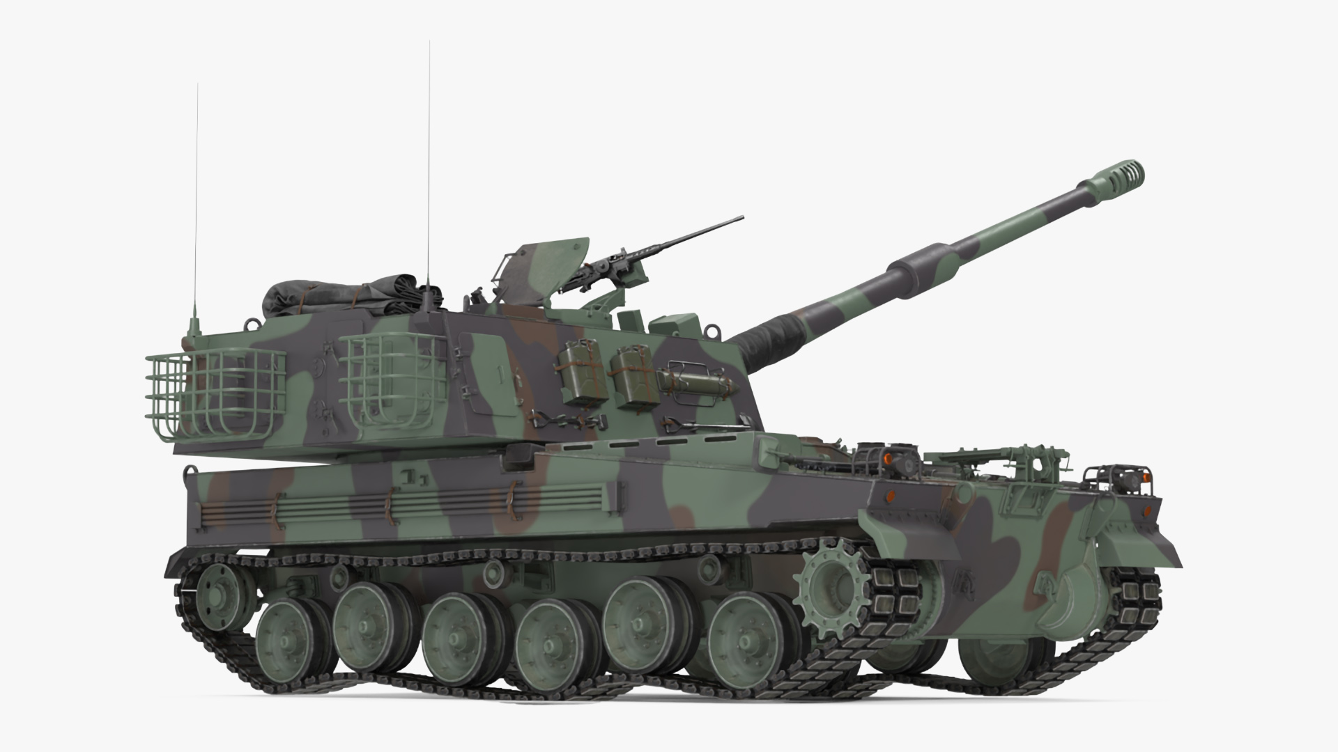 3D model K9 Thunder Howitzer Rigged for Cinema 4D