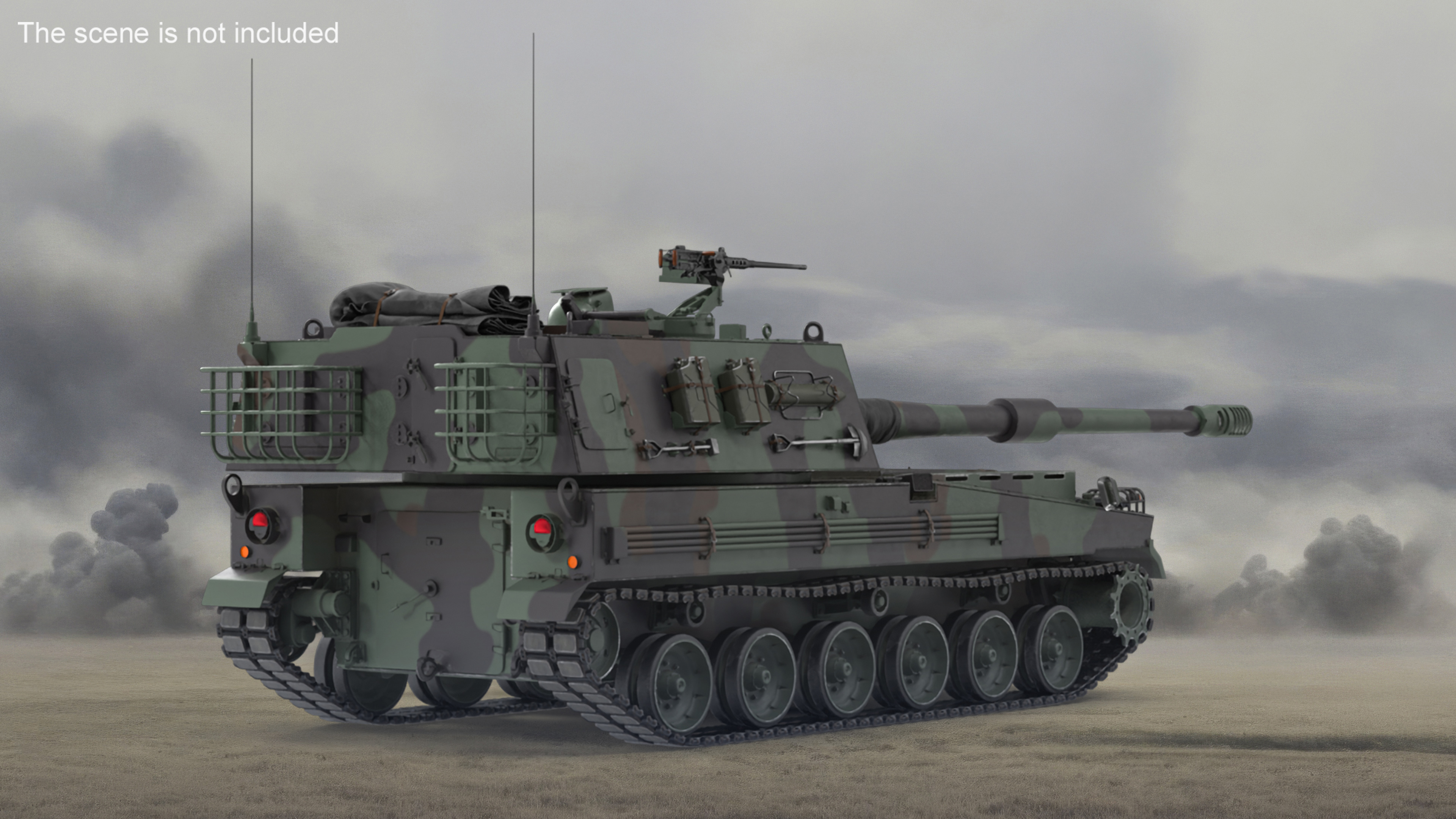 3D model K9 Thunder Howitzer Rigged for Cinema 4D