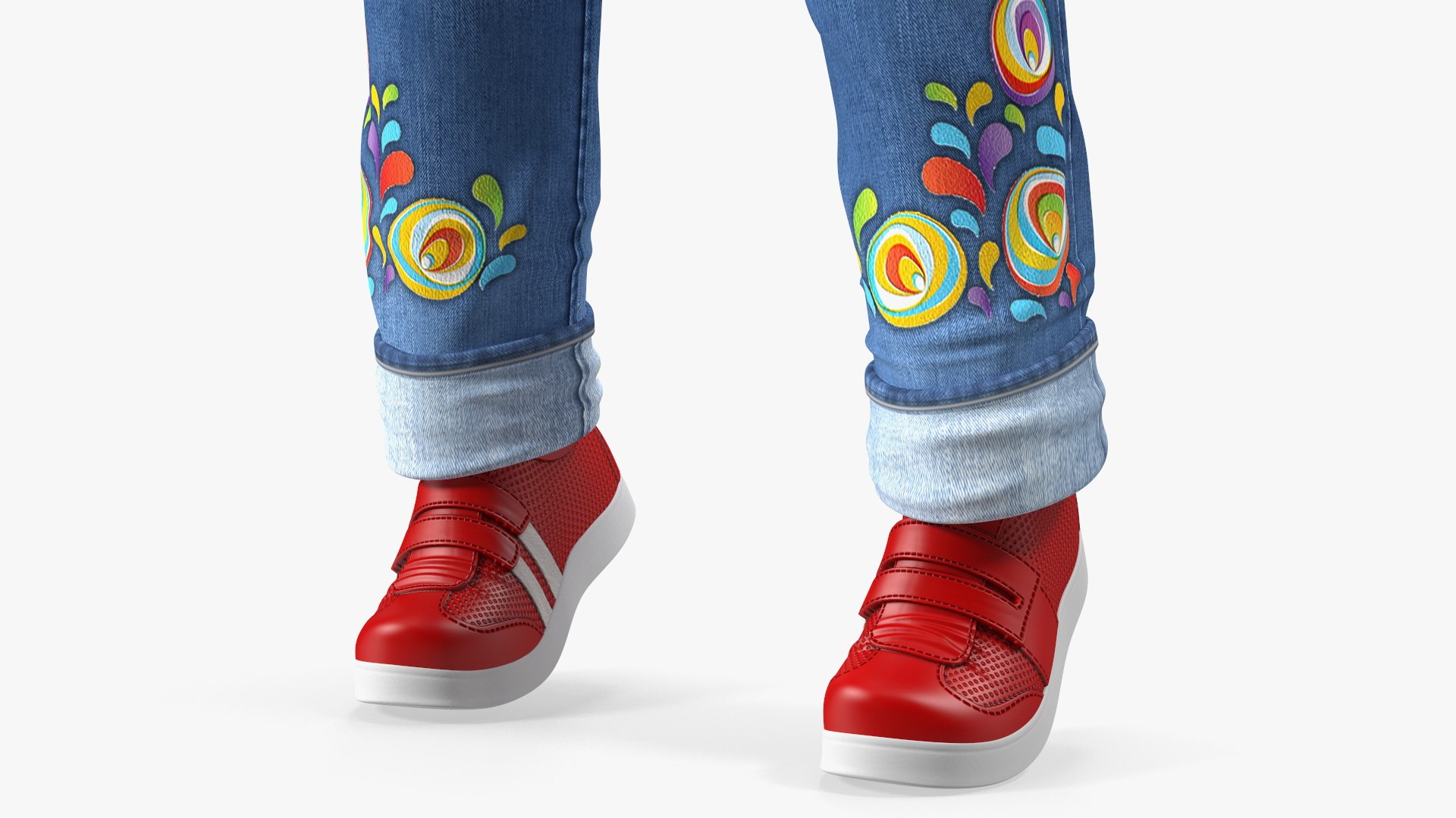 Standing Girl Child in Donald Trump Hat 3D model