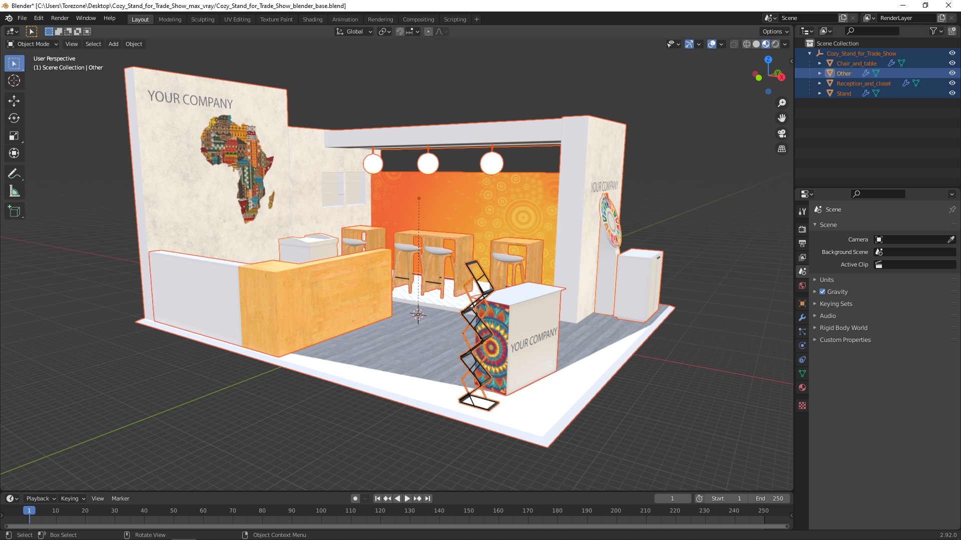 3D model Cozy Stand for Trade Show