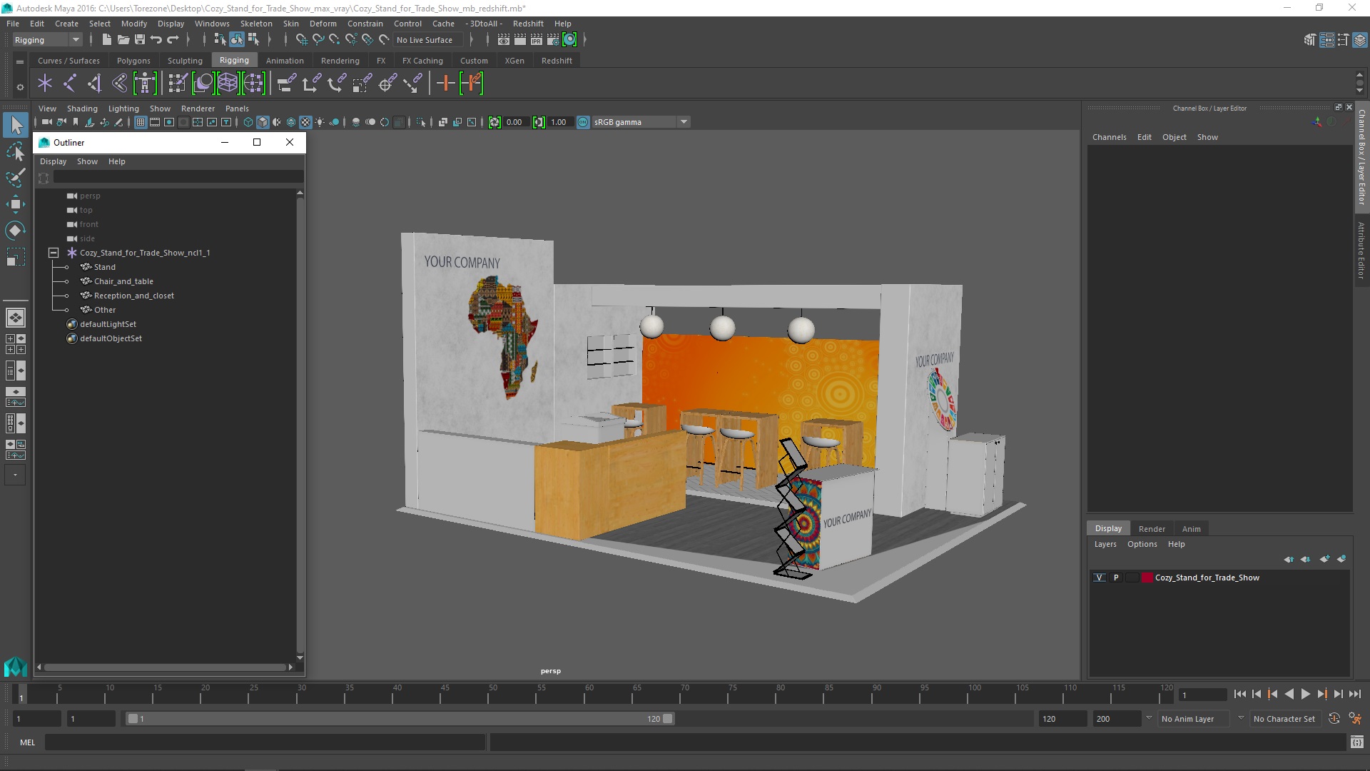 3D model Cozy Stand for Trade Show