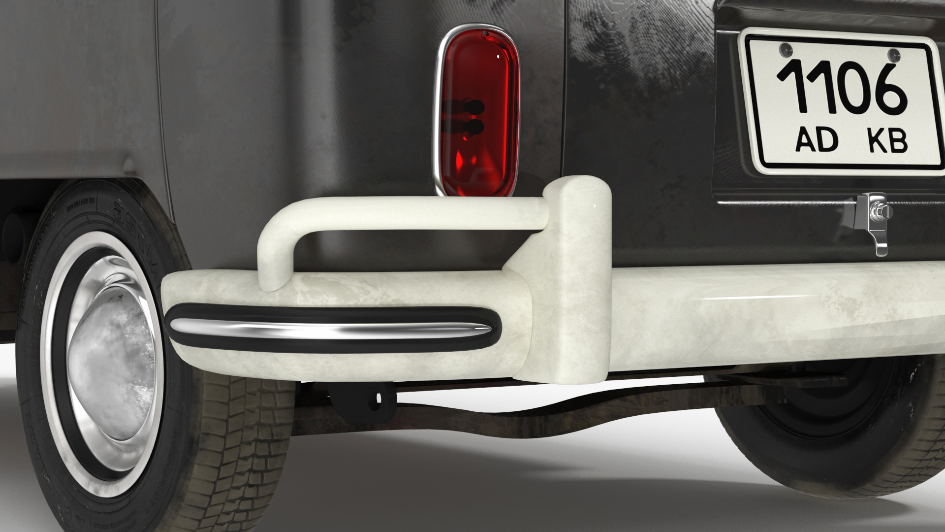 3D Vintage Volkswagen Type 2 Bus Rigged