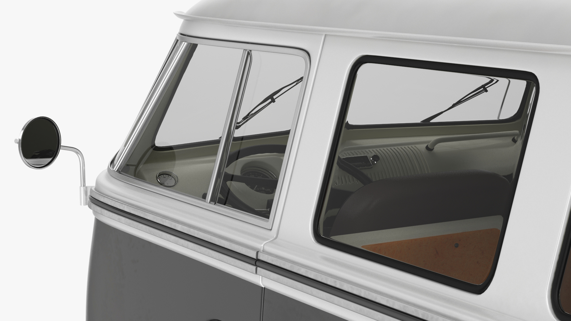 3D Vintage Volkswagen Type 2 Bus Rigged