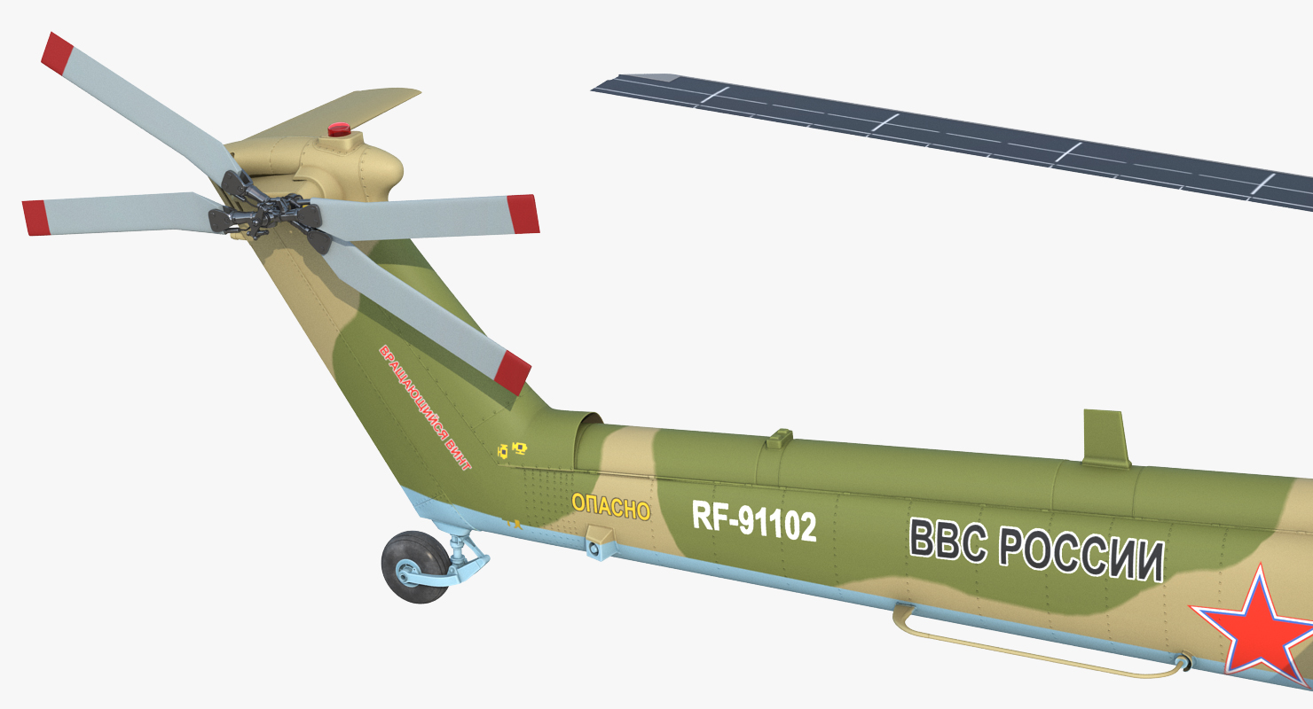 3D Attack Helicopter MI 28N Havoc with Radar Station Rigged