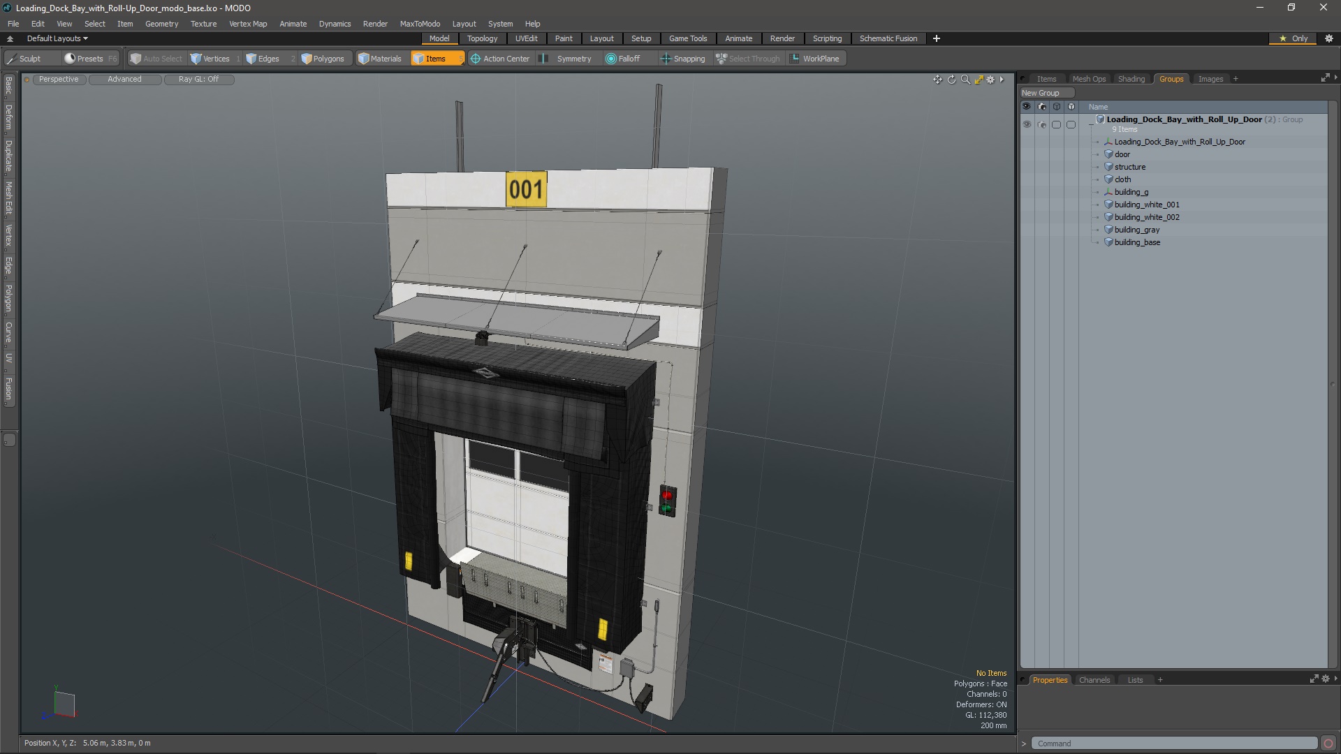 Loading Dock Bay with Roll-Up Door 3D model