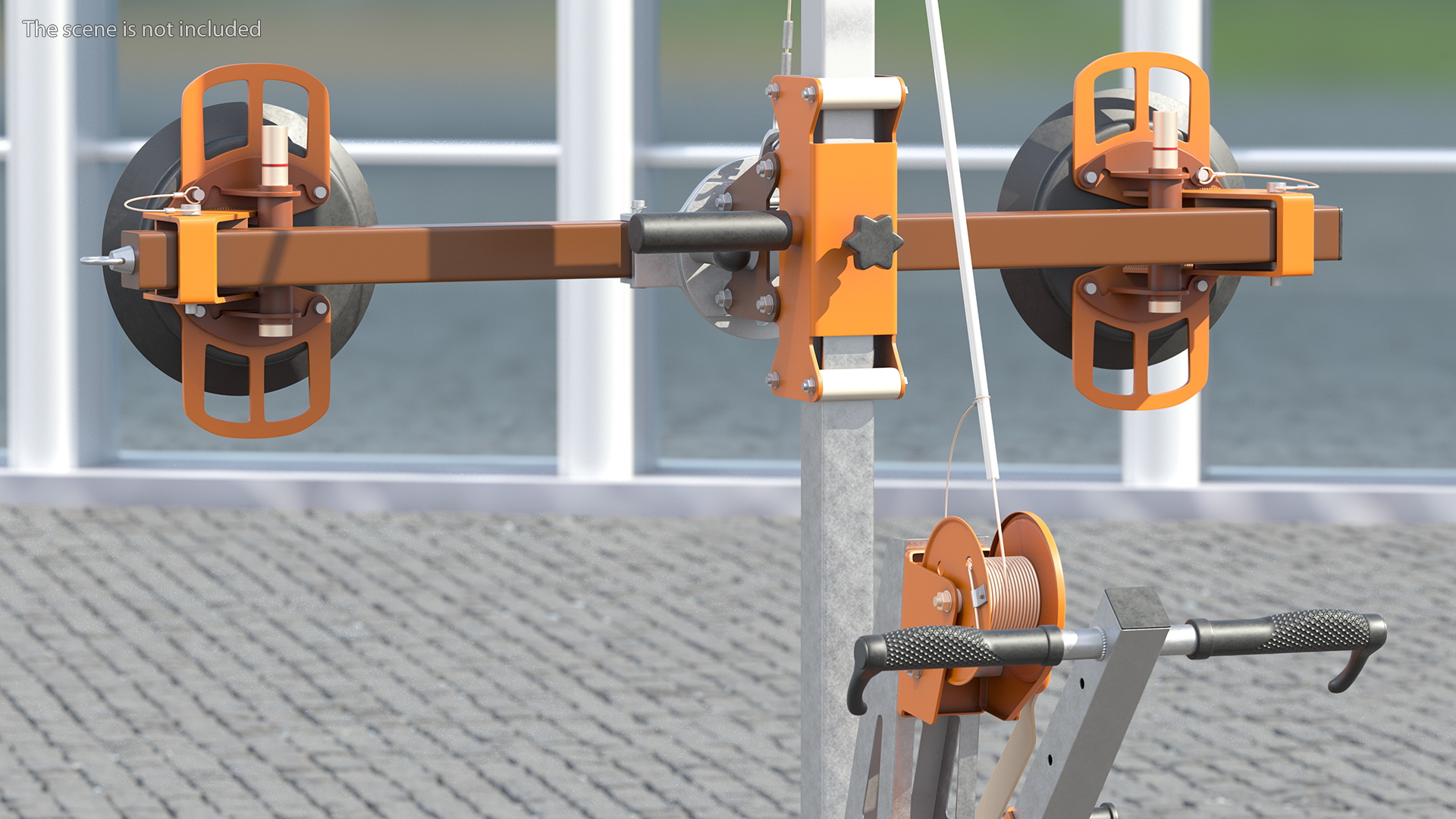 3D model Glass Vacuum Lifting Machine Rigged