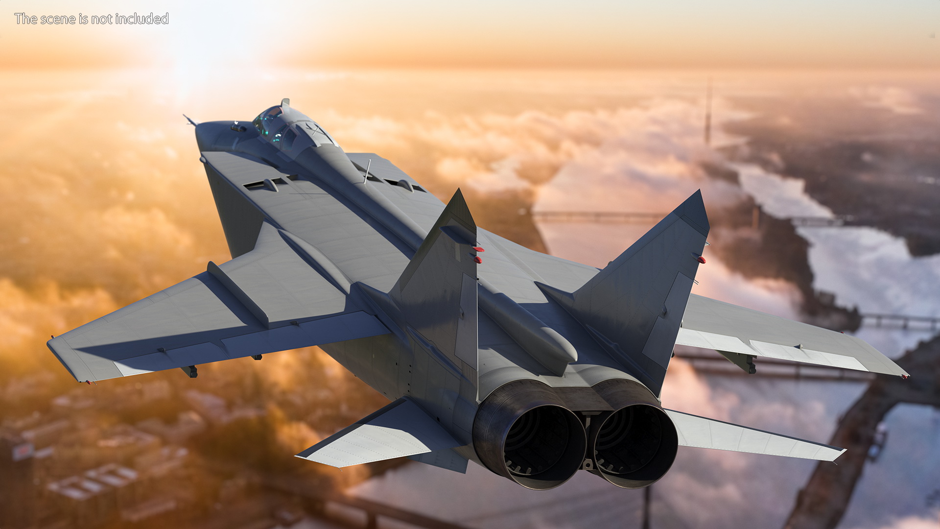 3D Supersonic Interceptor Aircraft Flight model