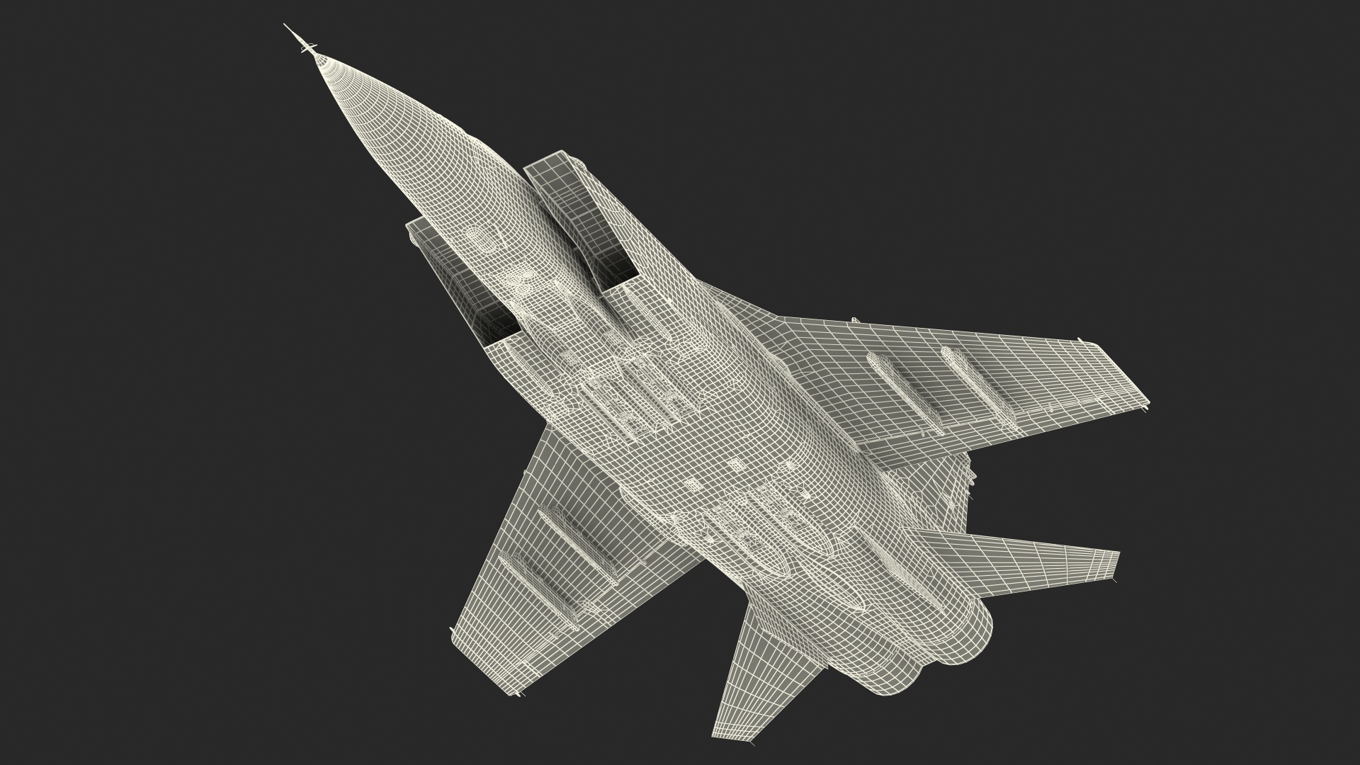 3D Supersonic Interceptor Aircraft Flight model