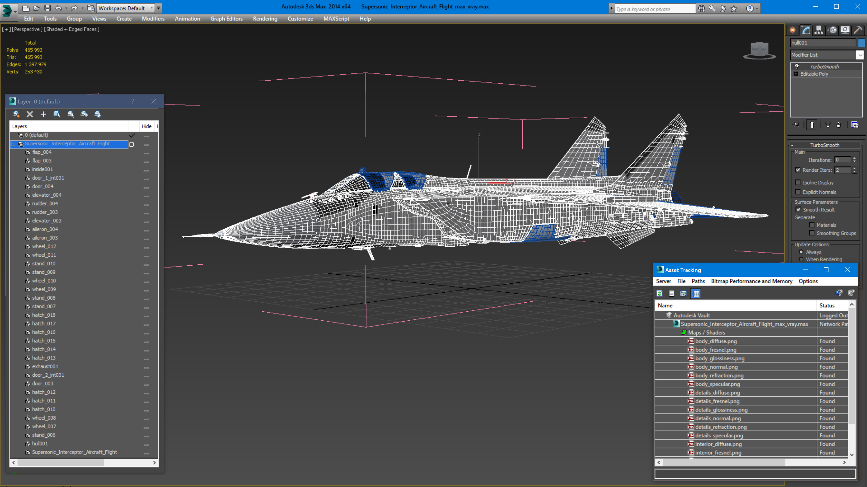 3D Supersonic Interceptor Aircraft Flight model