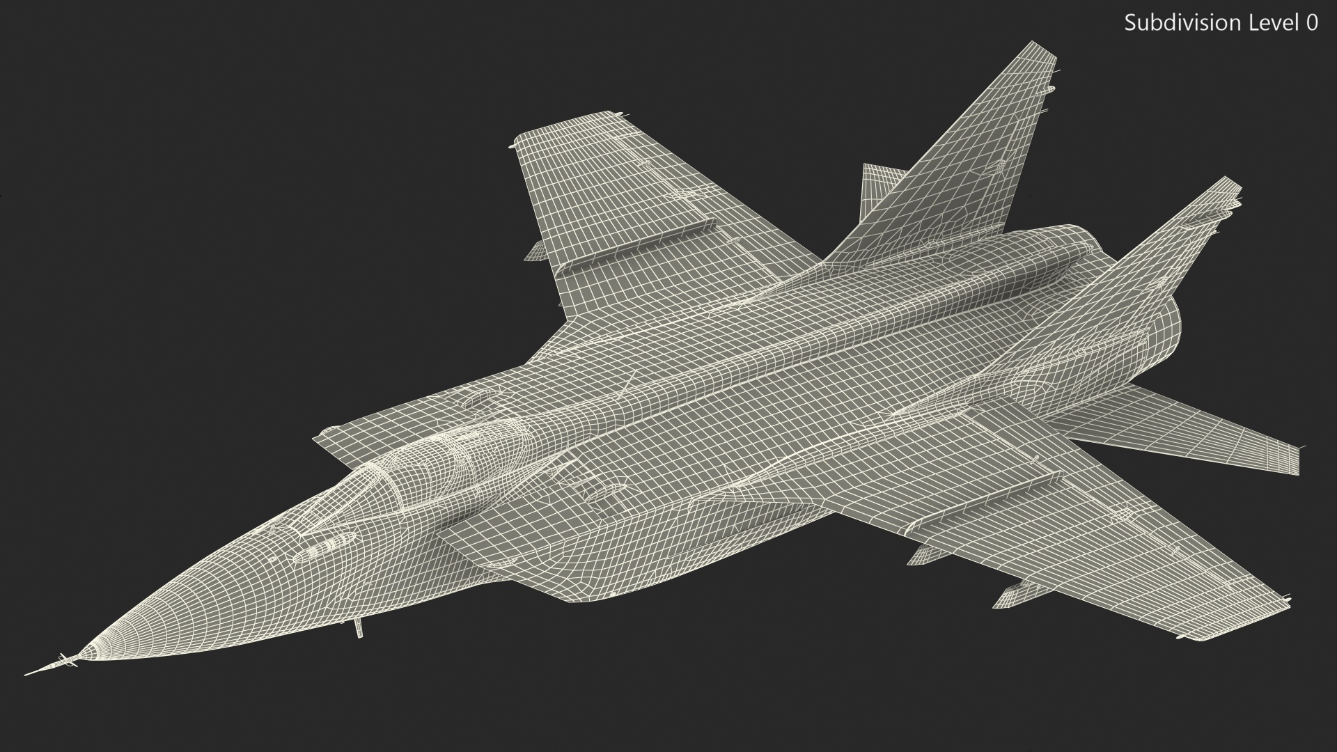 3D Supersonic Interceptor Aircraft Flight model