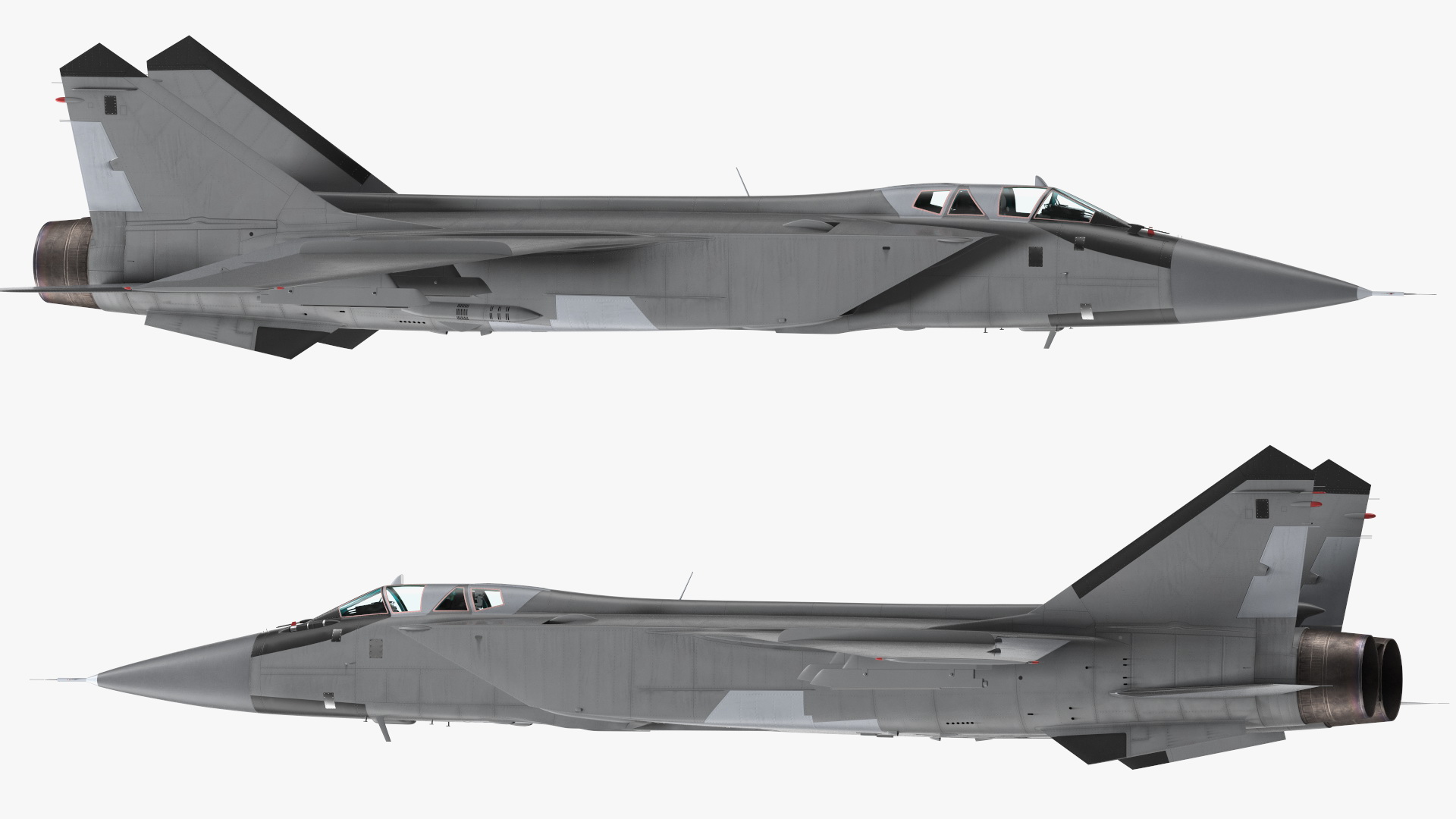 3D Supersonic Interceptor Aircraft Flight model