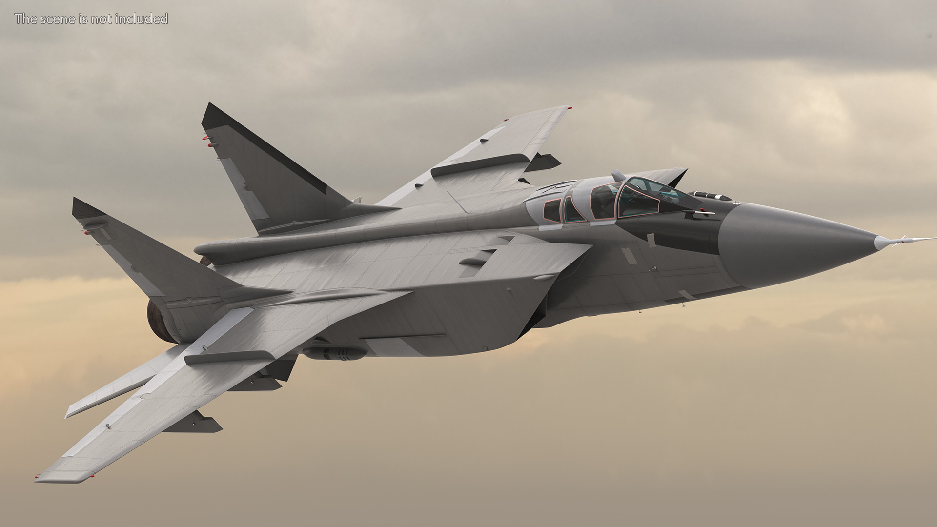 3D Supersonic Interceptor Aircraft Flight model