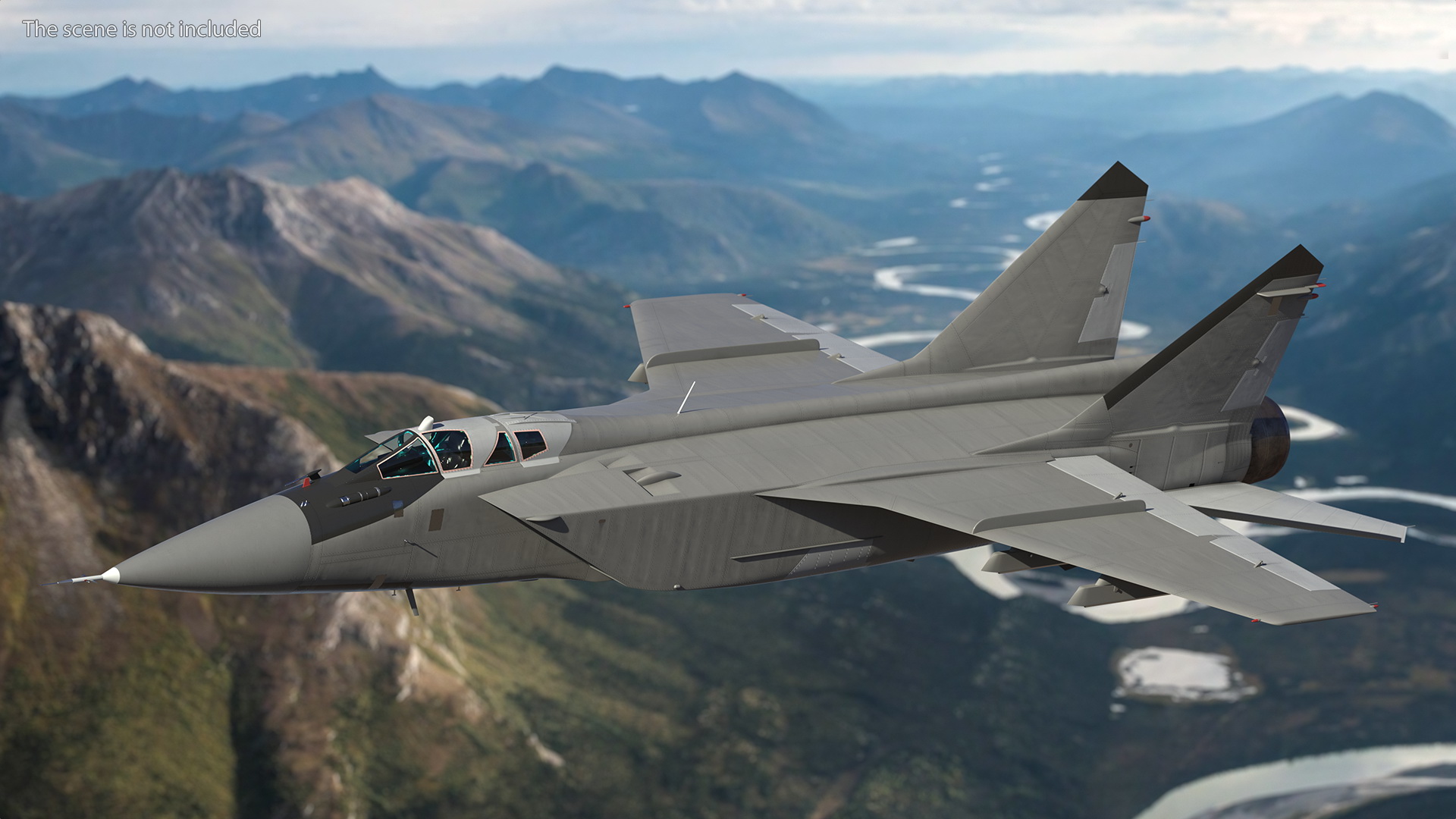 3D Supersonic Interceptor Aircraft Flight model