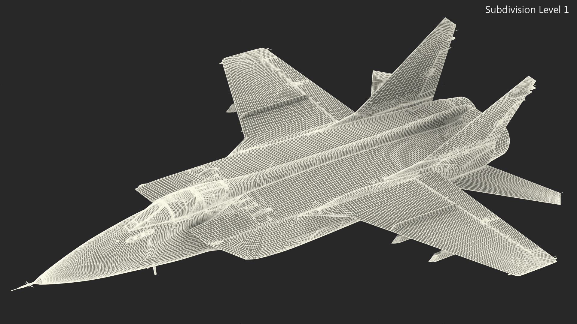 3D Supersonic Interceptor Aircraft Flight model