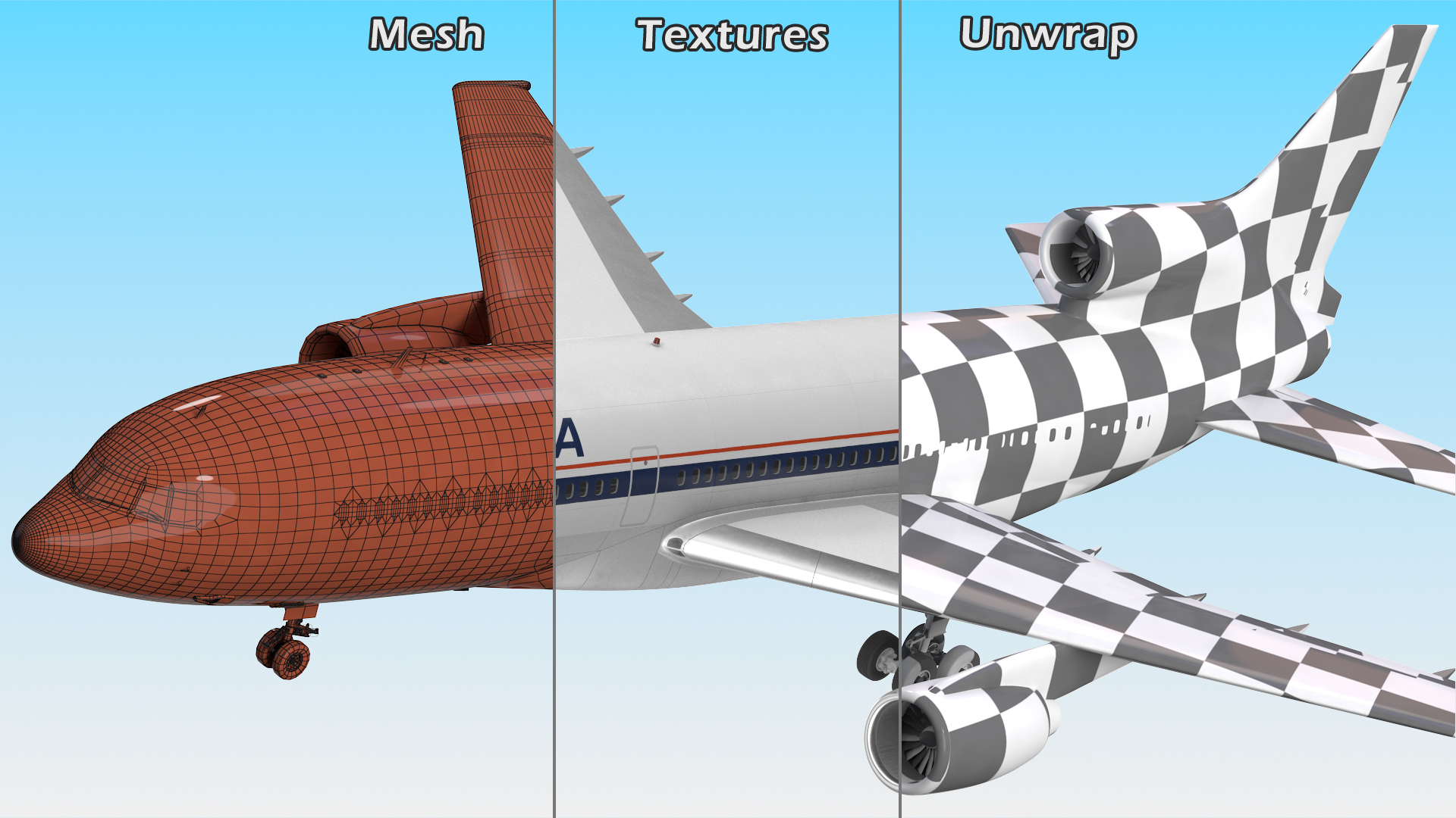 Delta Air Lines Lockheed L-1011 TriStar 3D model