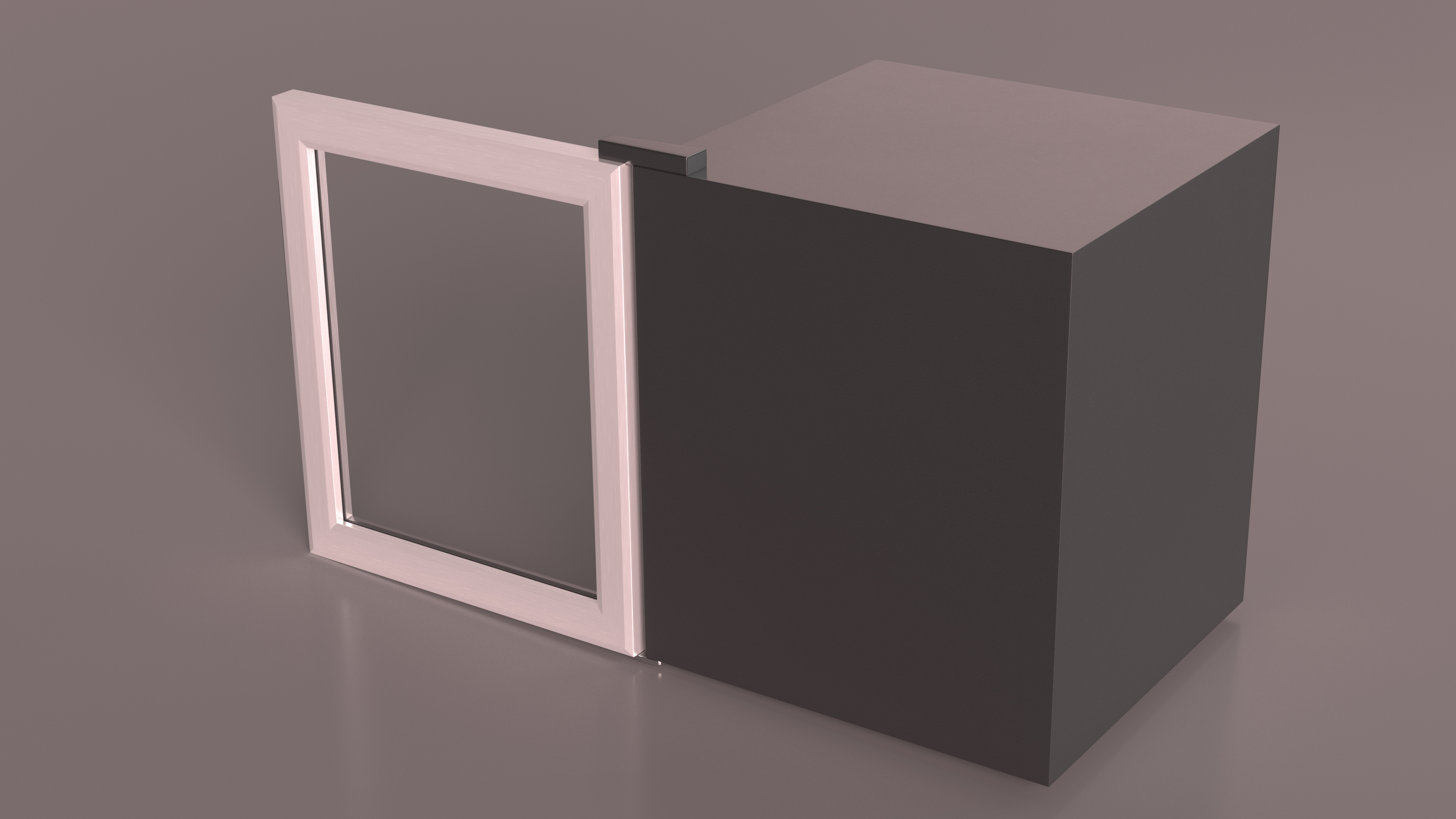 3D model Can Beverage Cooler with Metal Door Open