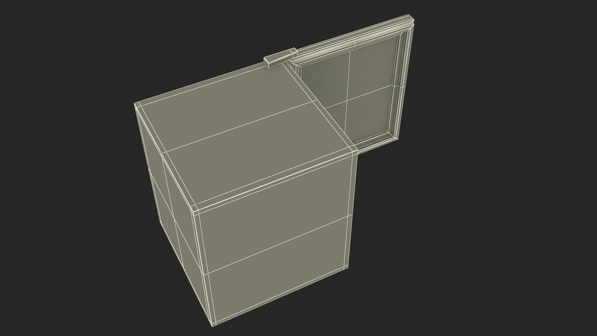 3D model Can Beverage Cooler with Metal Door Open