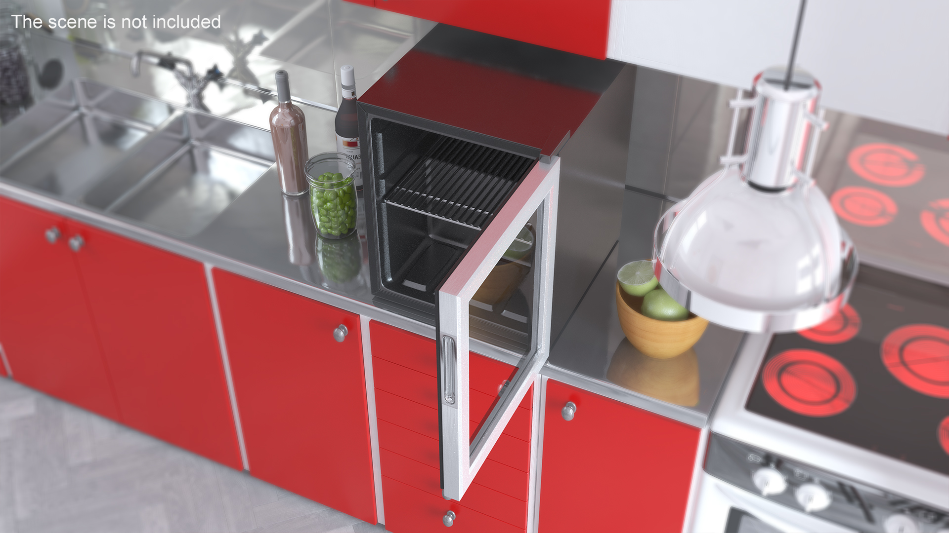 3D model Can Beverage Cooler with Metal Door Open