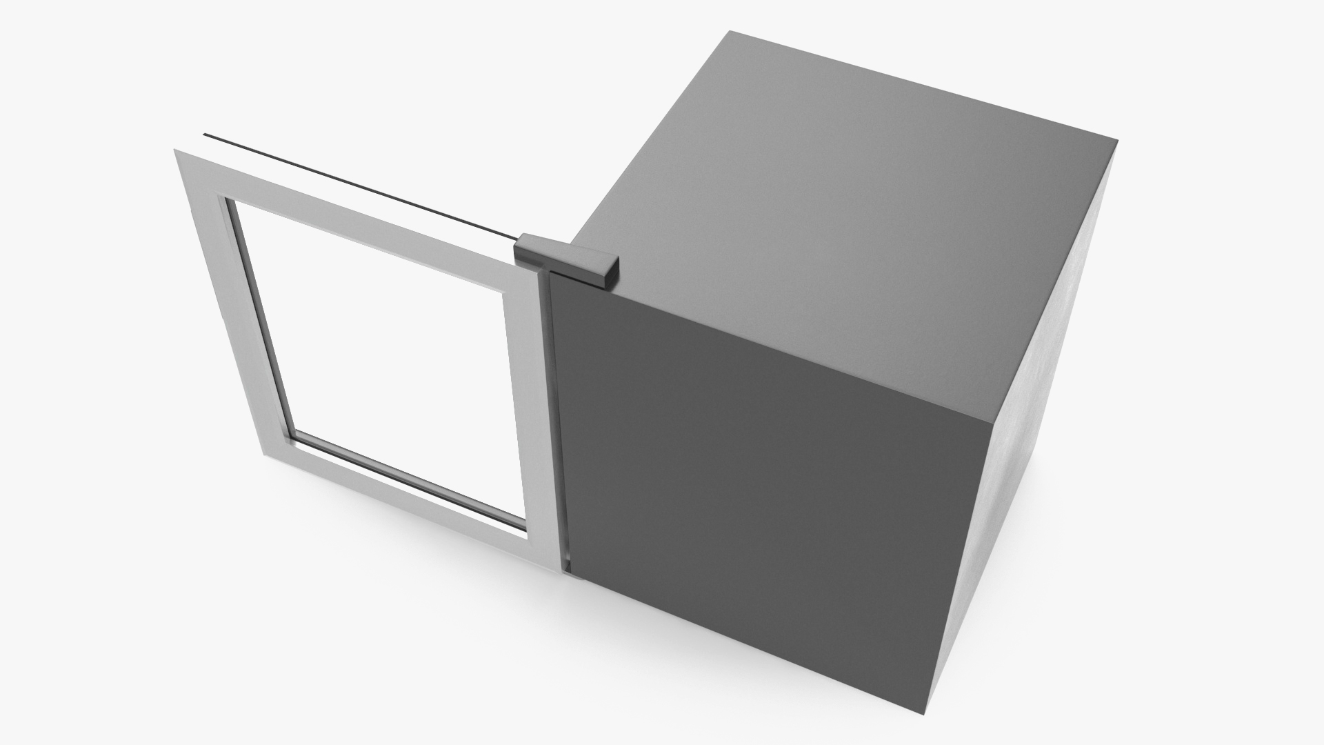 3D model Can Beverage Cooler with Metal Door Open