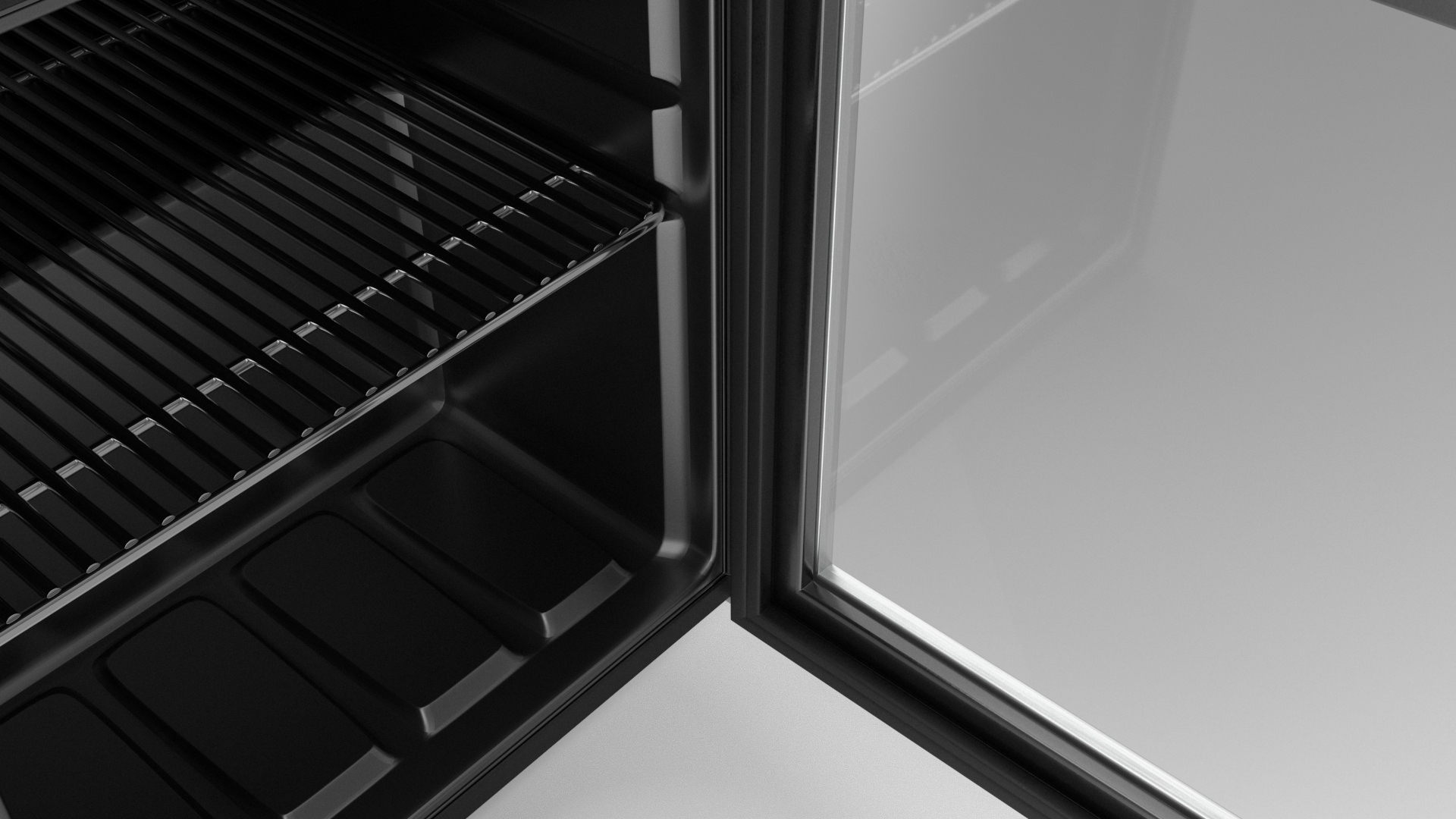 3D model Can Beverage Cooler with Metal Door Open